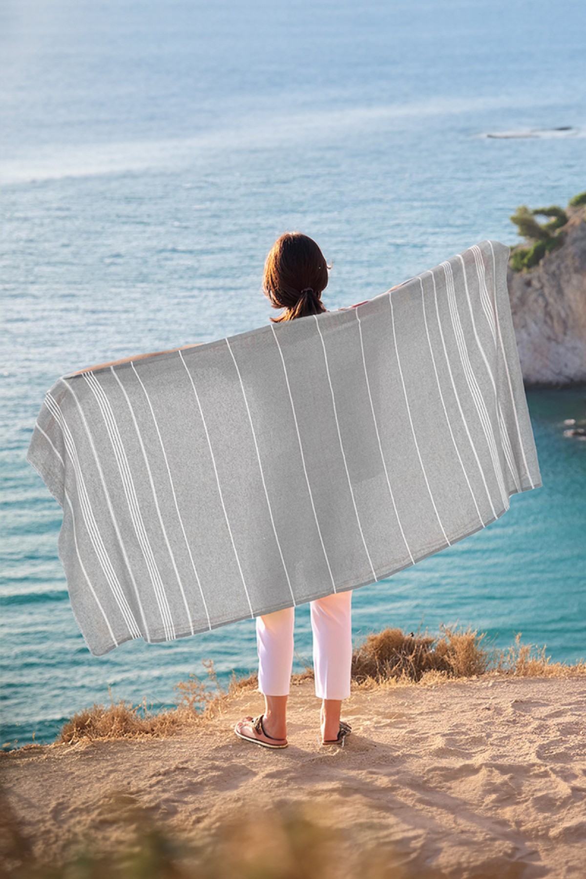 Favora Peştamal Plaj Havlusu 90x140 - Gri Favora Peştamal Plaj Havlusu 90x140 - Gri