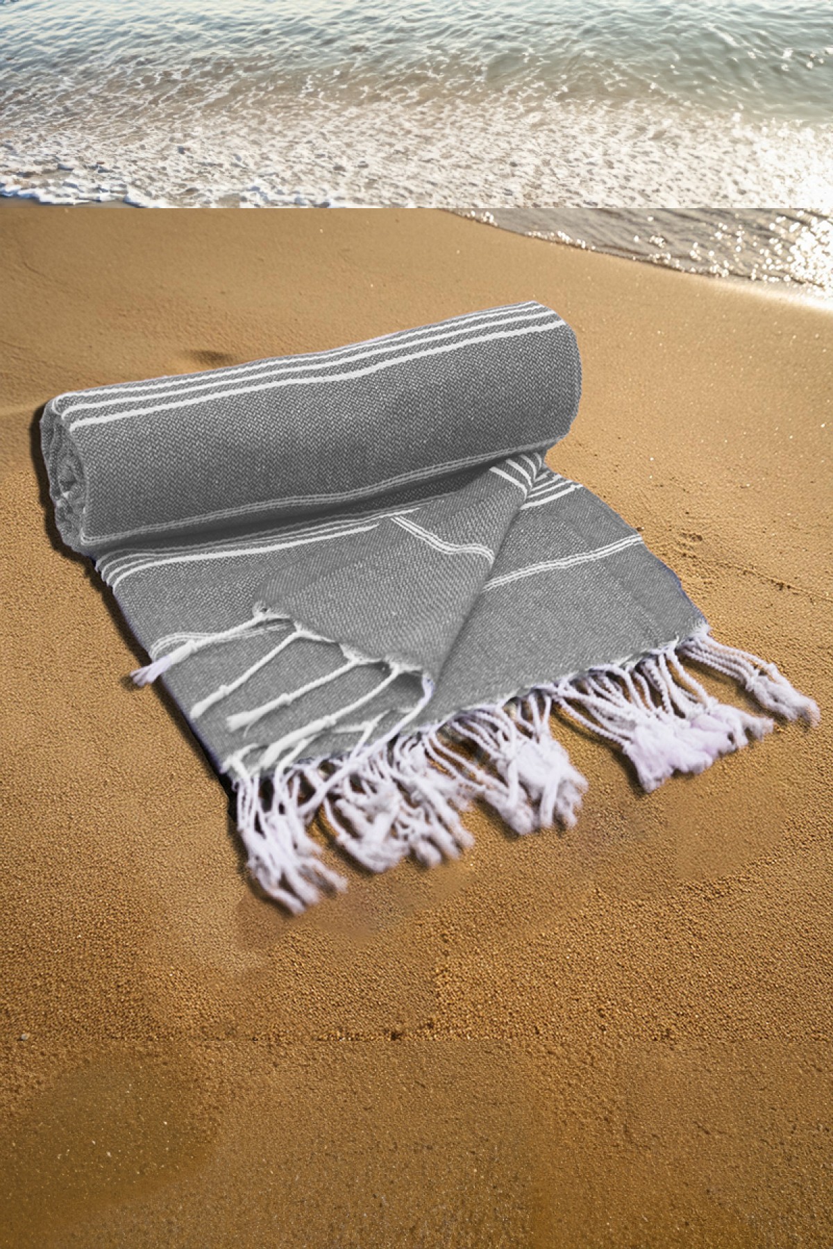 Favora Peştamal Plaj Havlusu 90x140 - Gri Favora Peştamal Plaj Havlusu 90x140 - Gri