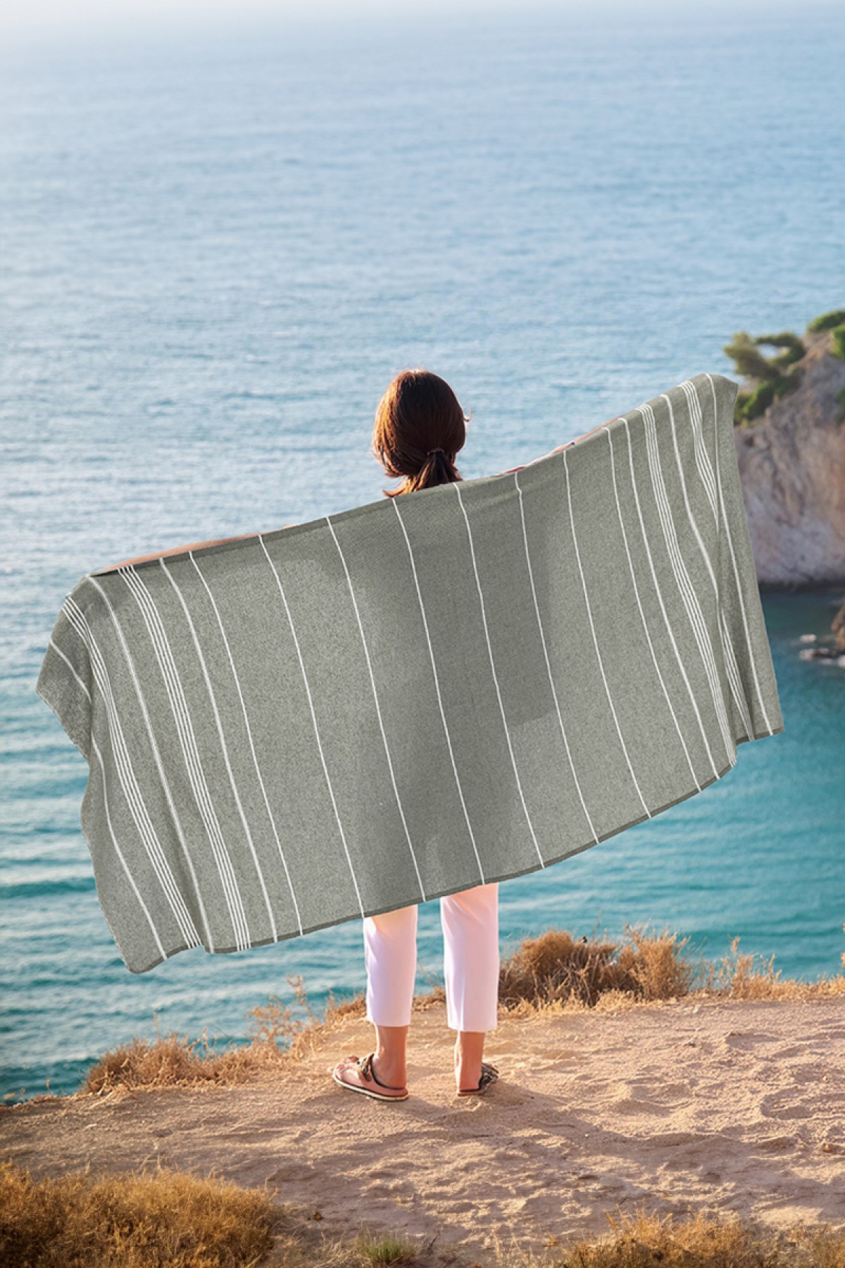 Favora Peştamal Plaj Havlusu 90x140 - Haki Favora Peştamal Plaj Havlusu 90x140 - Haki