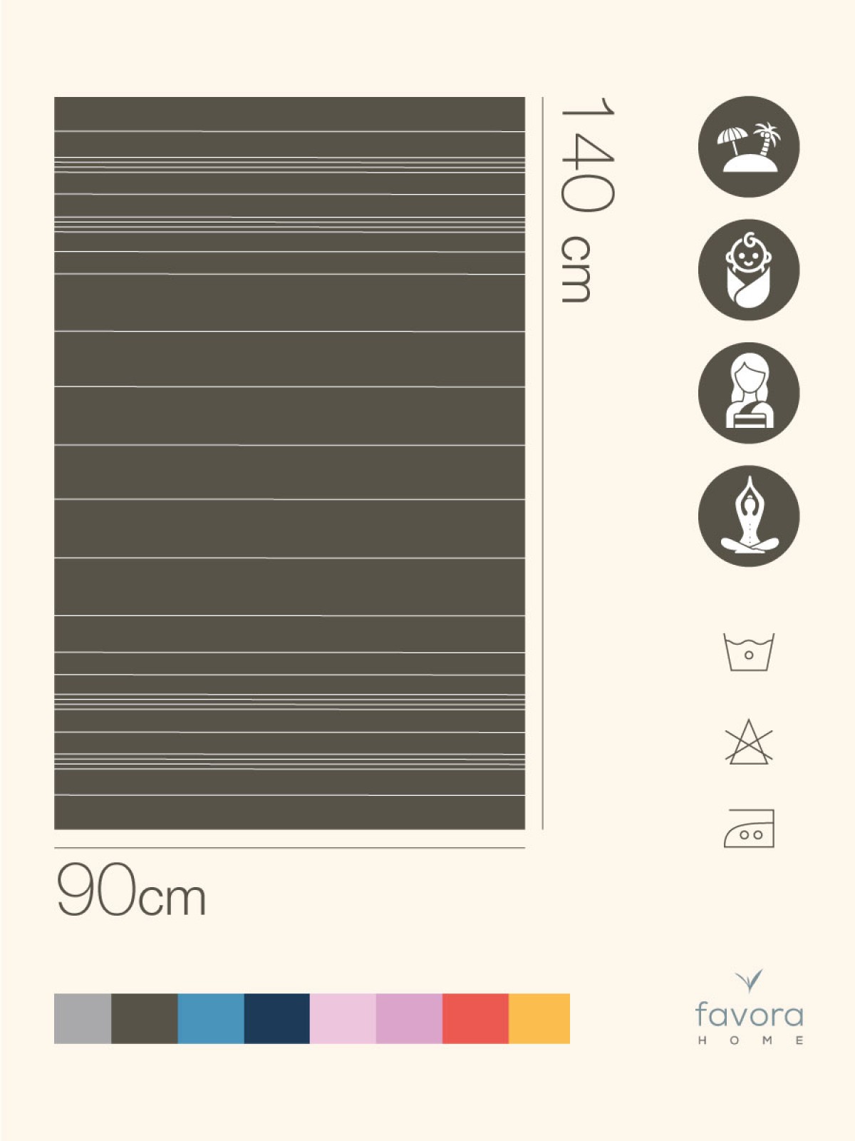 Favora Peştamal Plaj Havlusu 90x140 - Haki Favora Peştamal Plaj Havlusu 90x140 - Haki