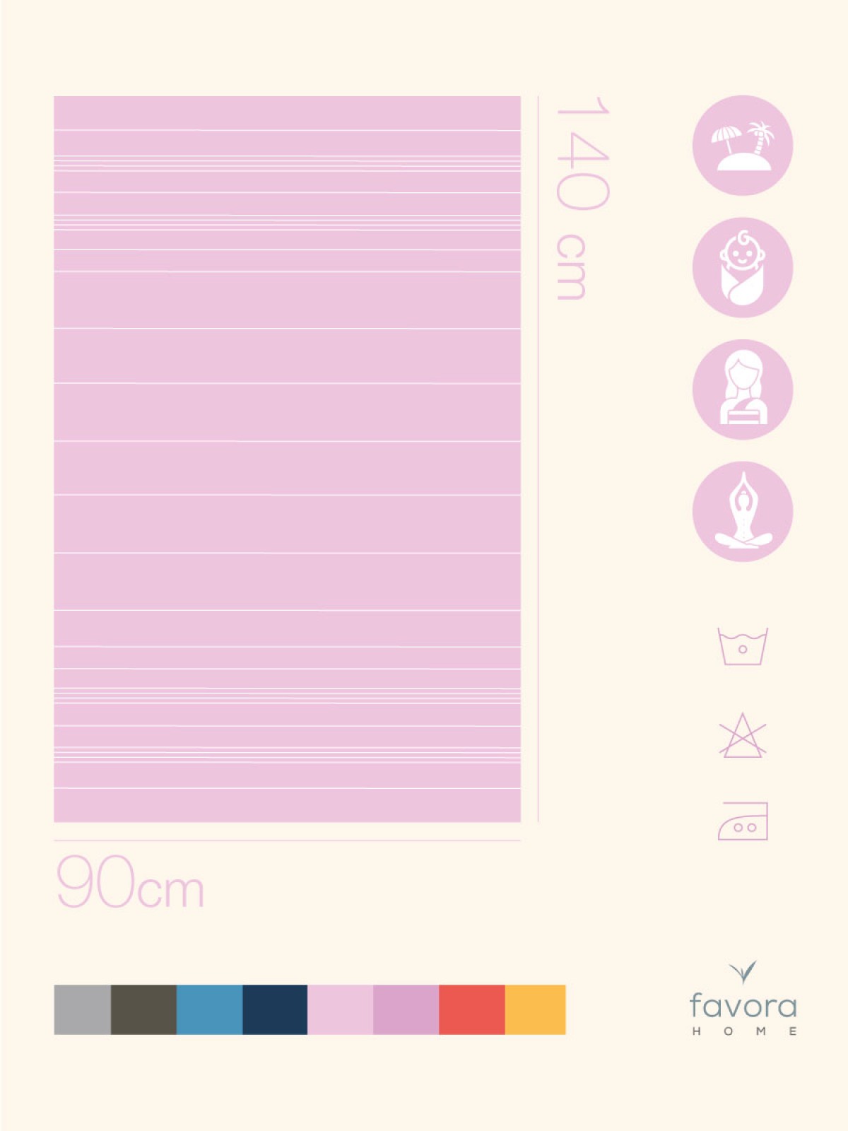 Favora Peştamal Plaj Havlusu 90x140 - Pembe Favora Peştamal Plaj Havlusu 90x140 - Pembe