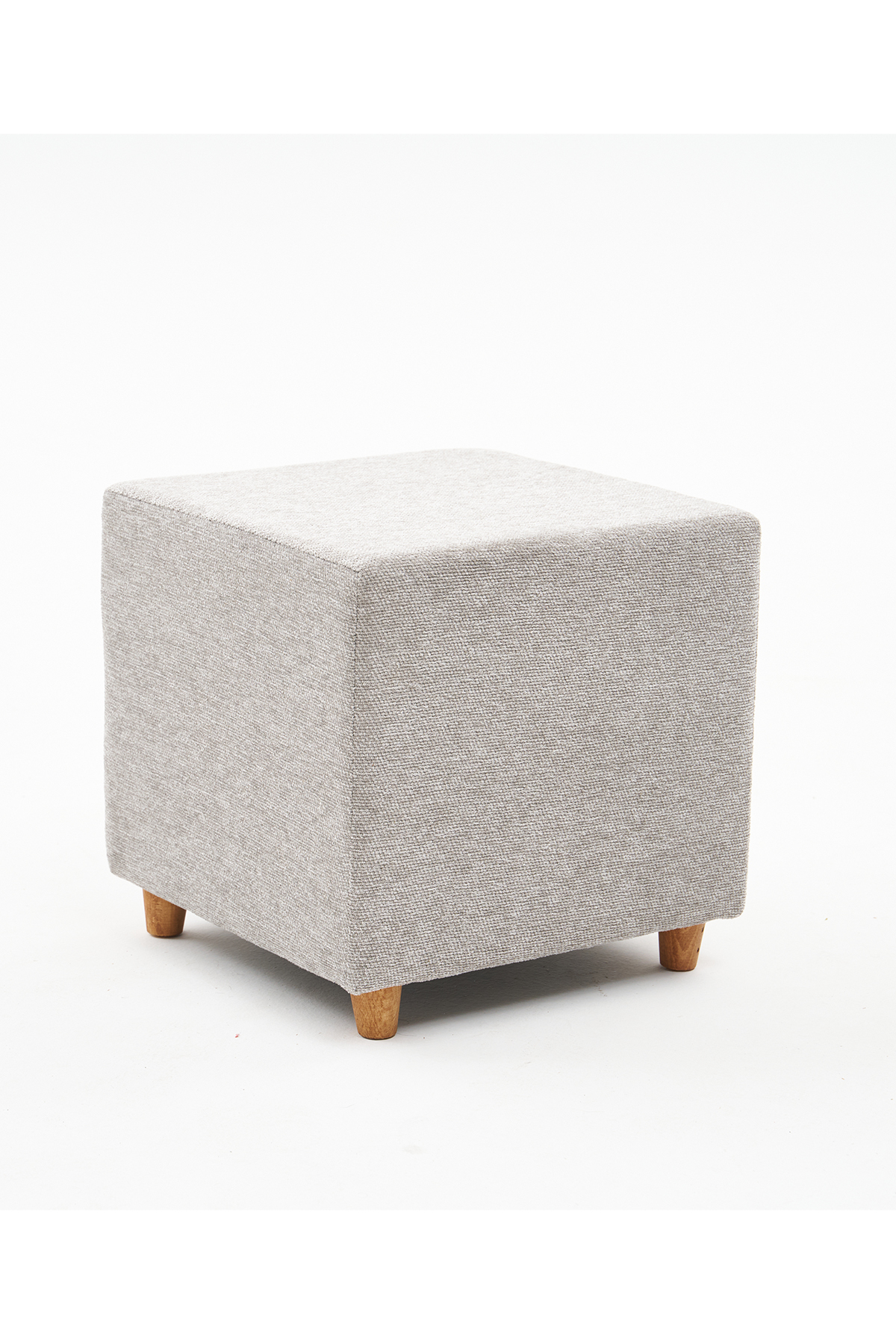 Favora Ranma Ahşap Ayaklı Puf - Bej
