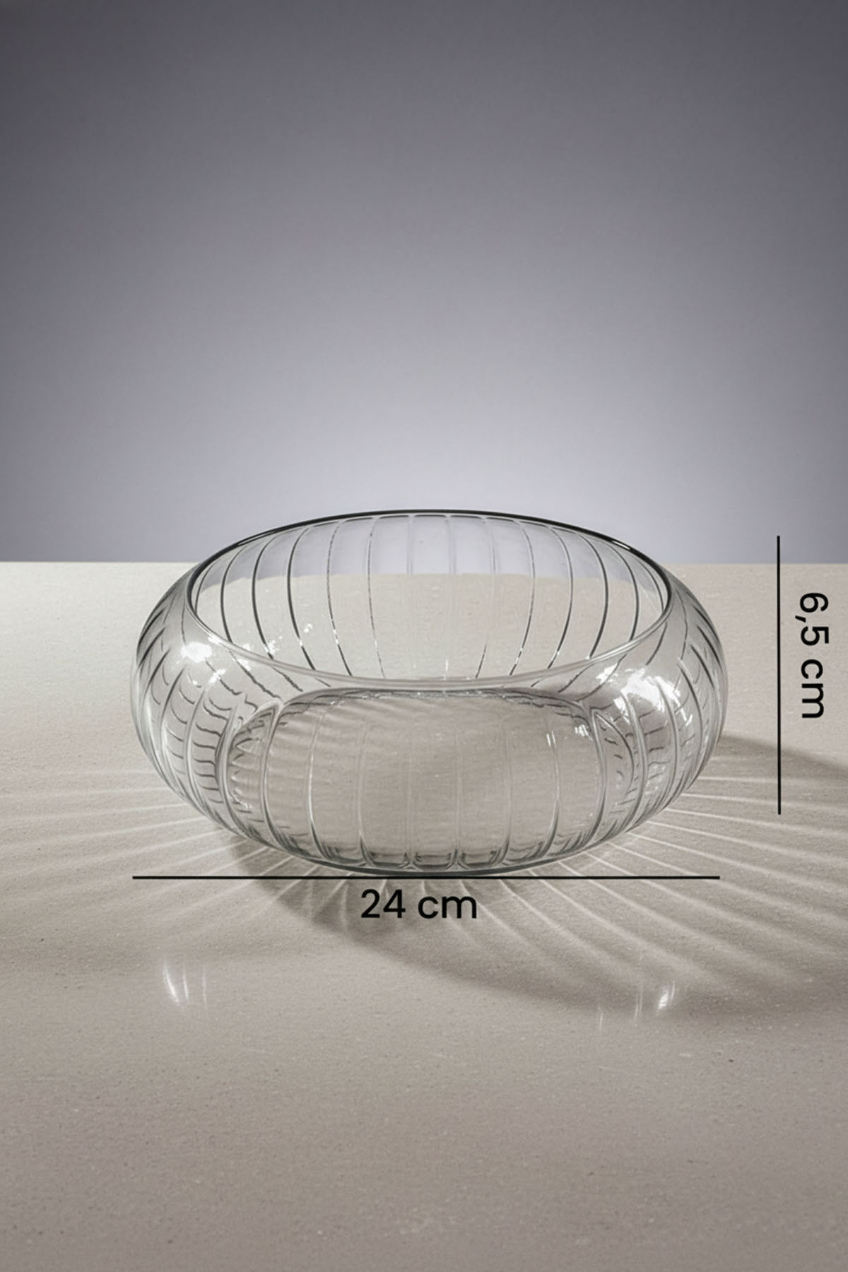 Favora Rayan Glass Salata ve Meyye Kasesi - Şeffaf