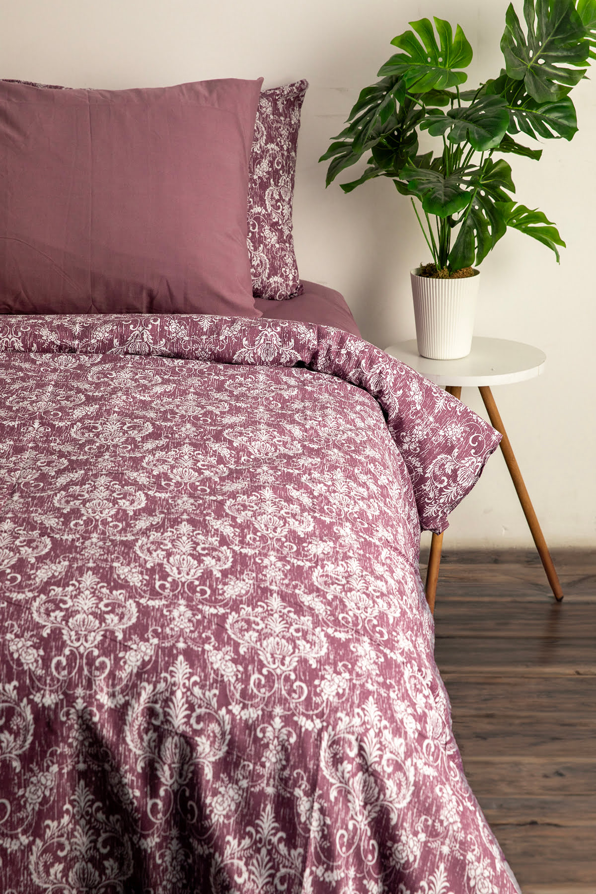 Favora Sarmal Tek Kişilik Nevresim Takımı - Mürdüm Favora Sarmal Tek Kişilik Nevresim Takımı - Mürdüm