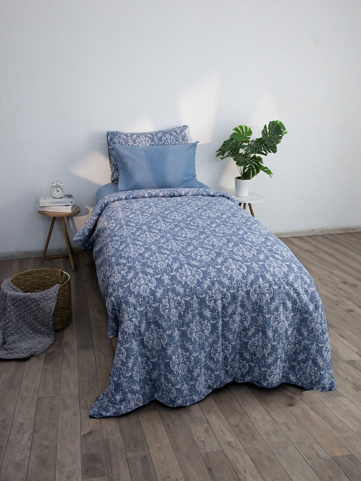 Favora Sarmal Tek Kişilik Nevresim Takımı - Mavi Favora Sarmal Tek Kişilik Nevresim Takımı - Mavi