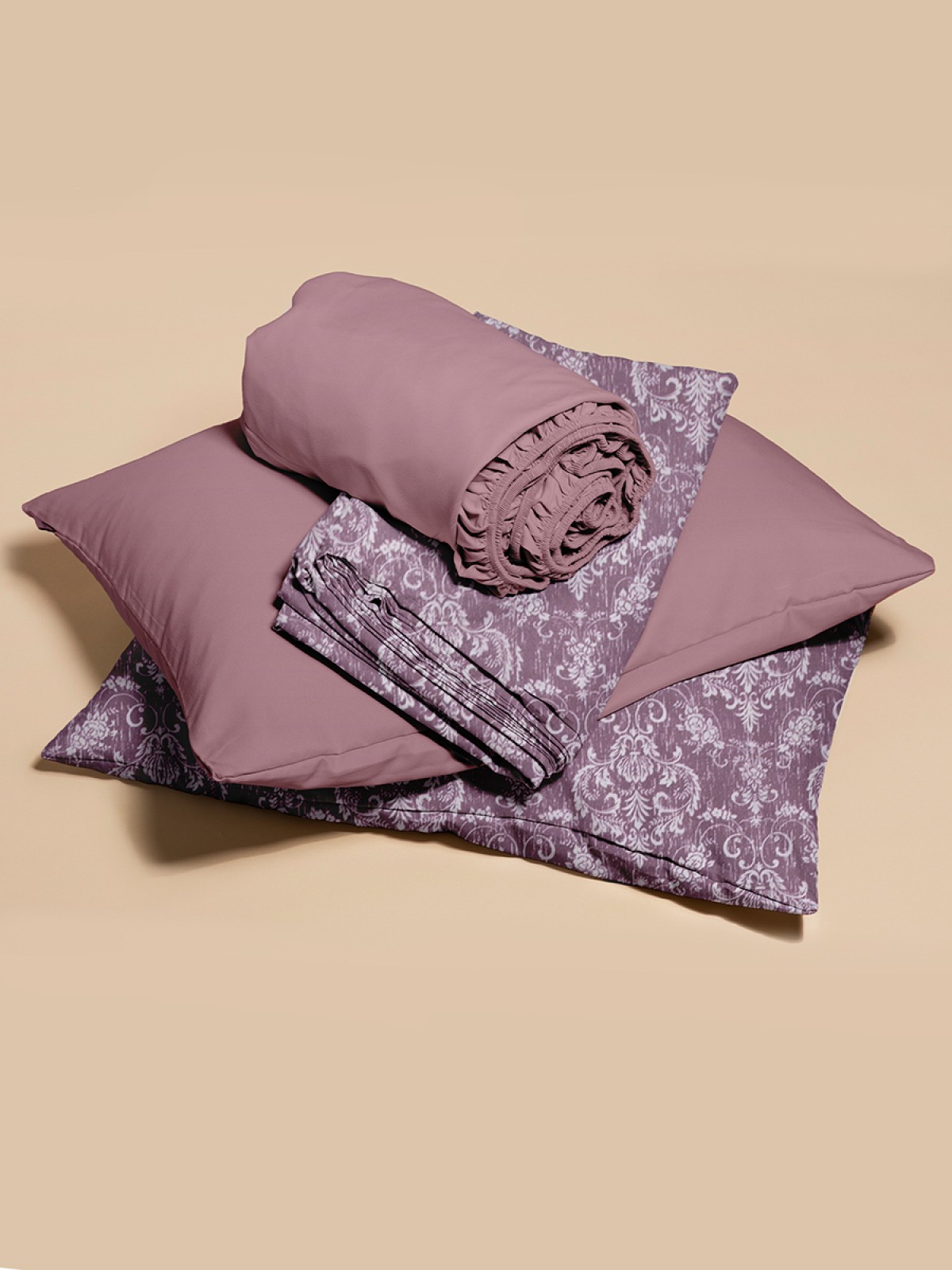 Favora Sarmal Tek Kişilik Nevresim Takımı - Mürdüm Favora Sarmal Tek Kişilik Nevresim Takımı - Mürdüm