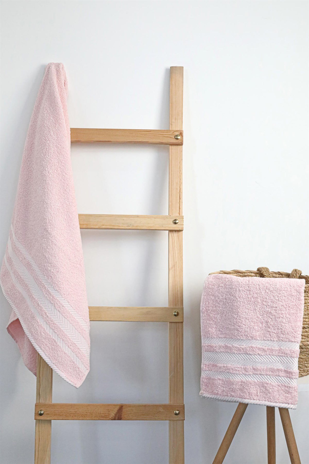 Soft 2li Banyo Havlu Seti - Pudra