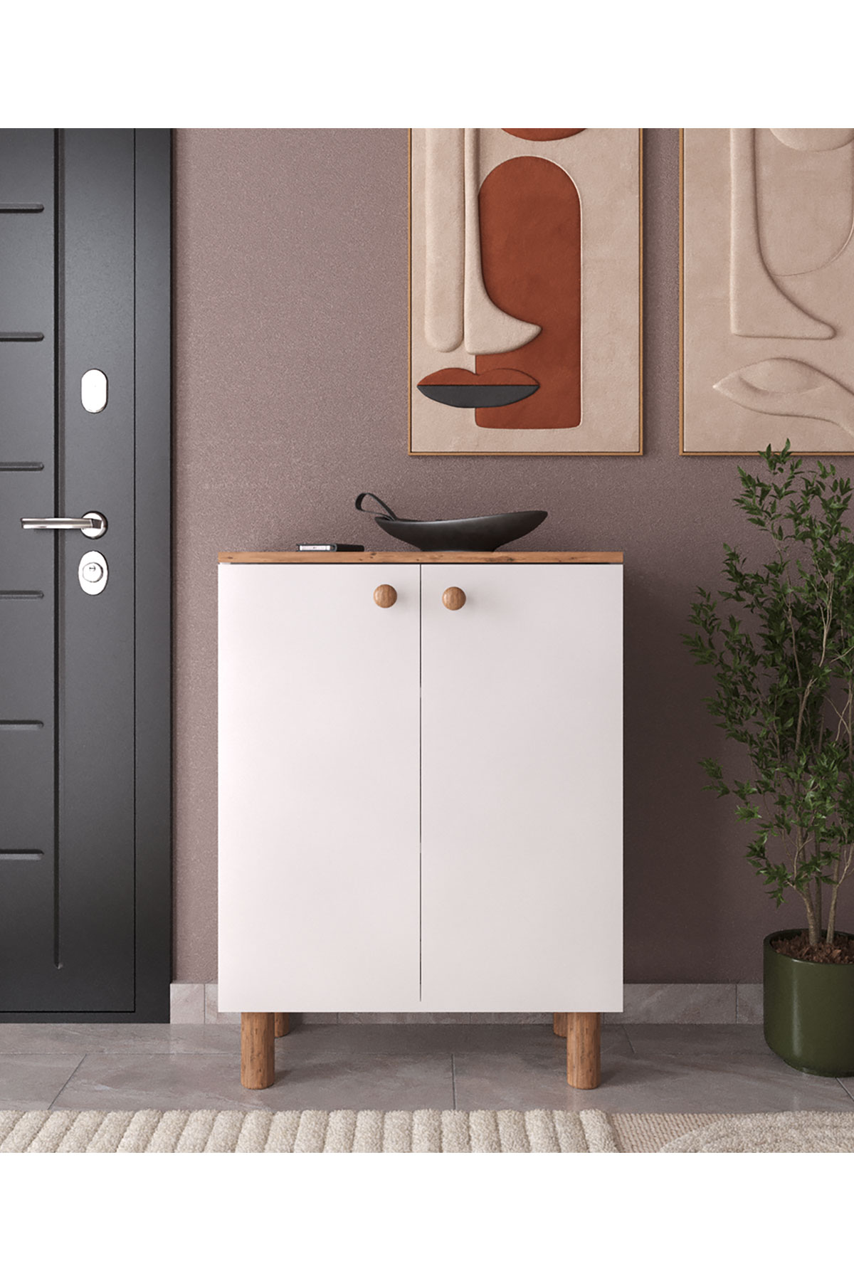 Favora Sun 2 Kapaklı Ayakkabılık - Atlantik Çam - Beyaz Favora Sun 2 Kapaklı Ayakkabılık - Atlantik Çam - Beyaz