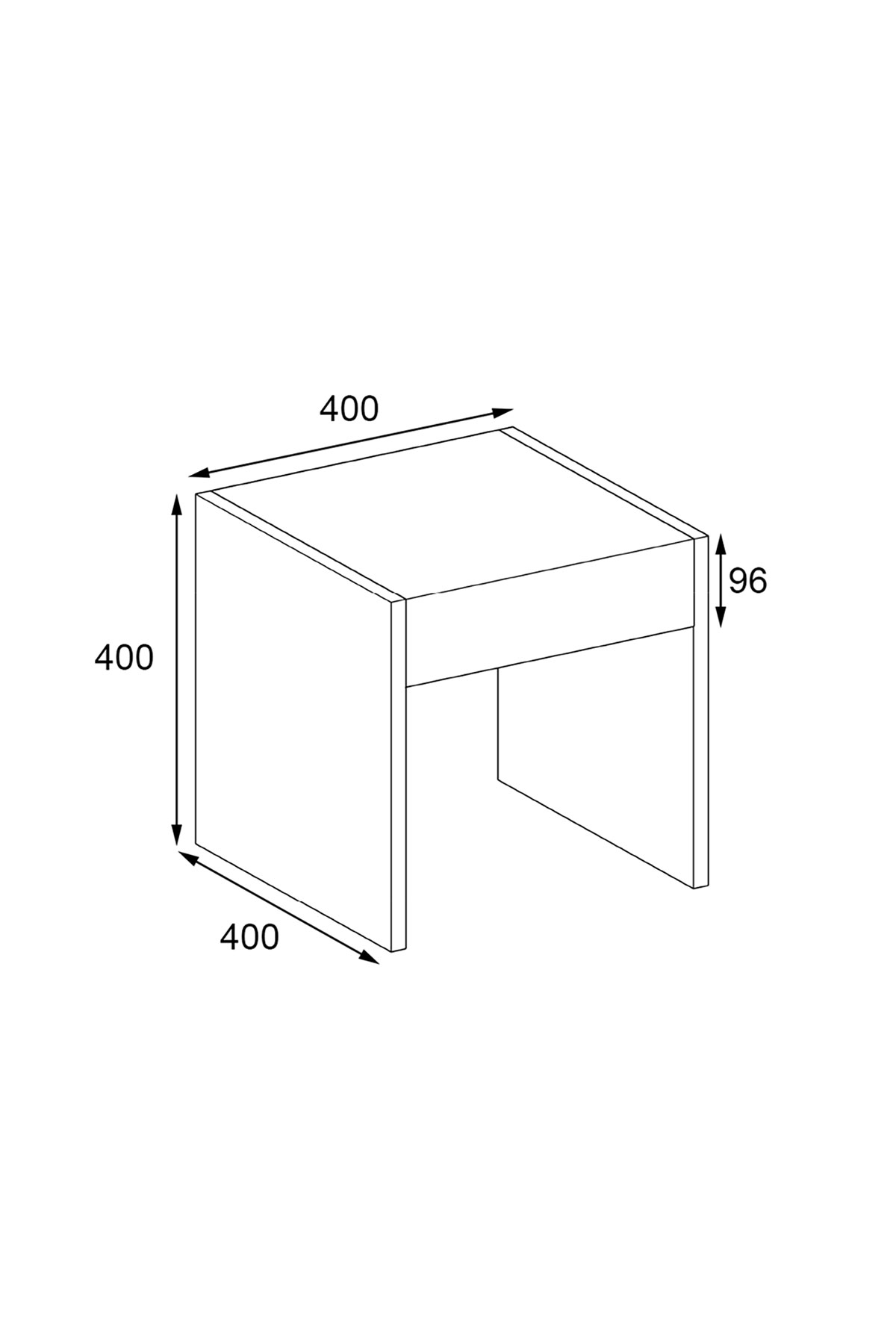 Favora Sun Çekmeceli Raflı Makyaj Masası - Beyaz