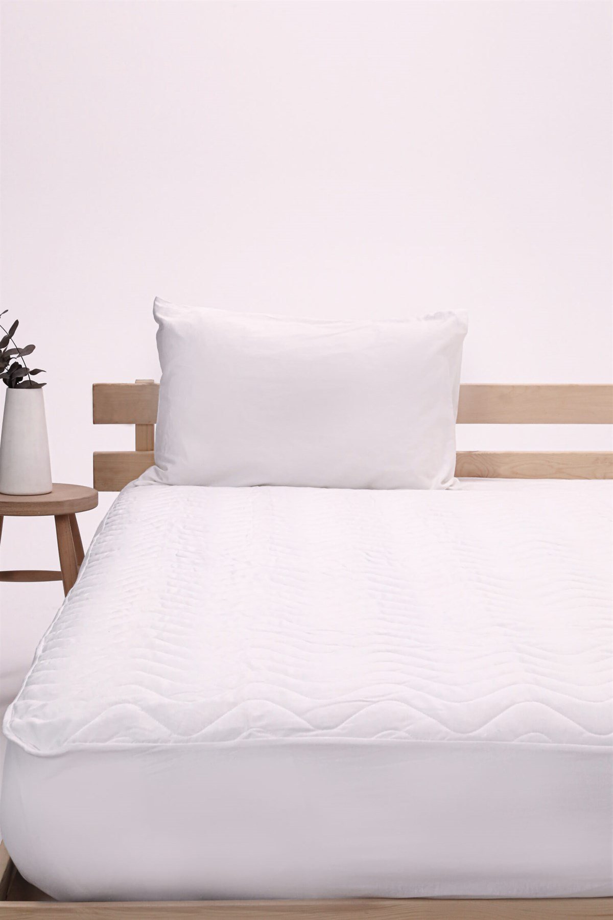 Tek Kişilik Kapitone Fitted Alez 100x200 - Beyaz