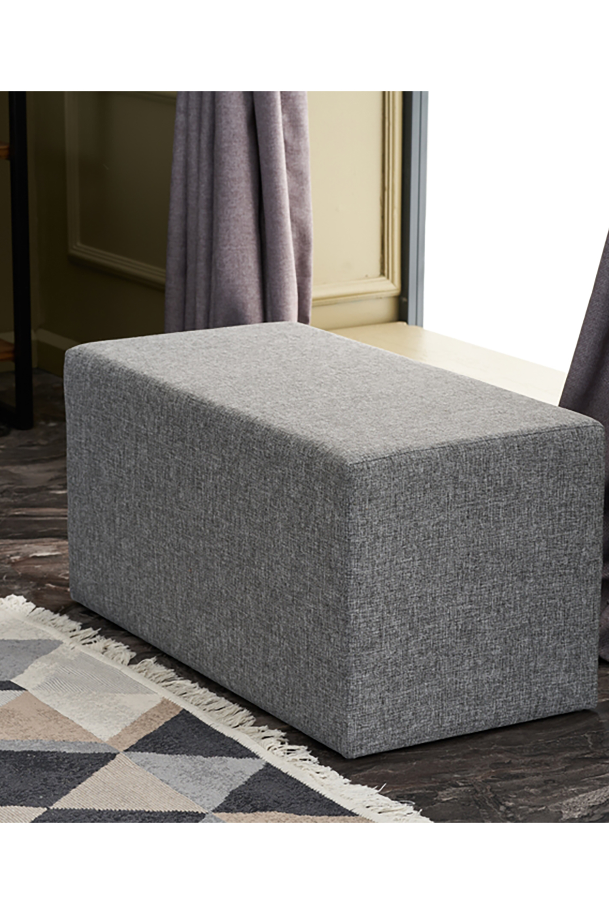 Favora Uzun Puf - Gri