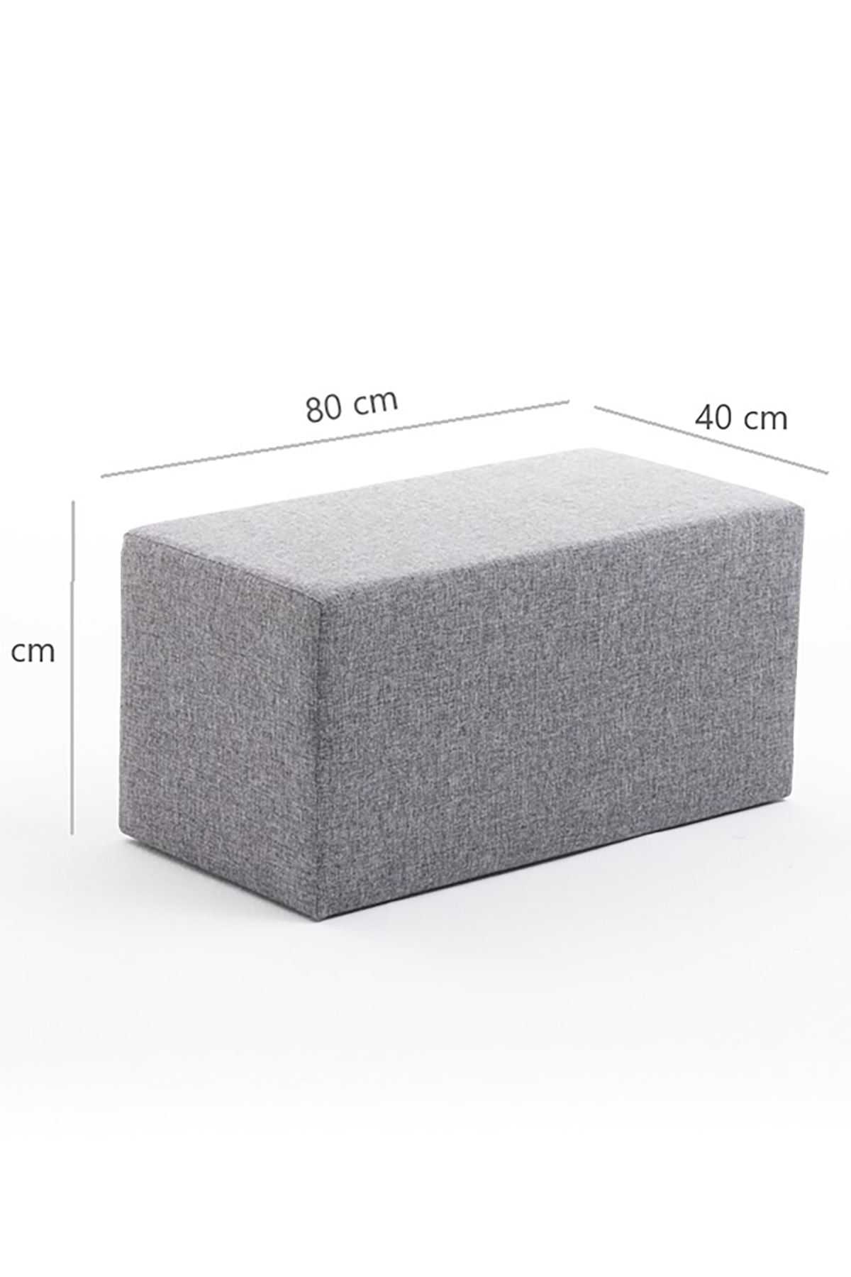 Favora Uzun Puf - Gri