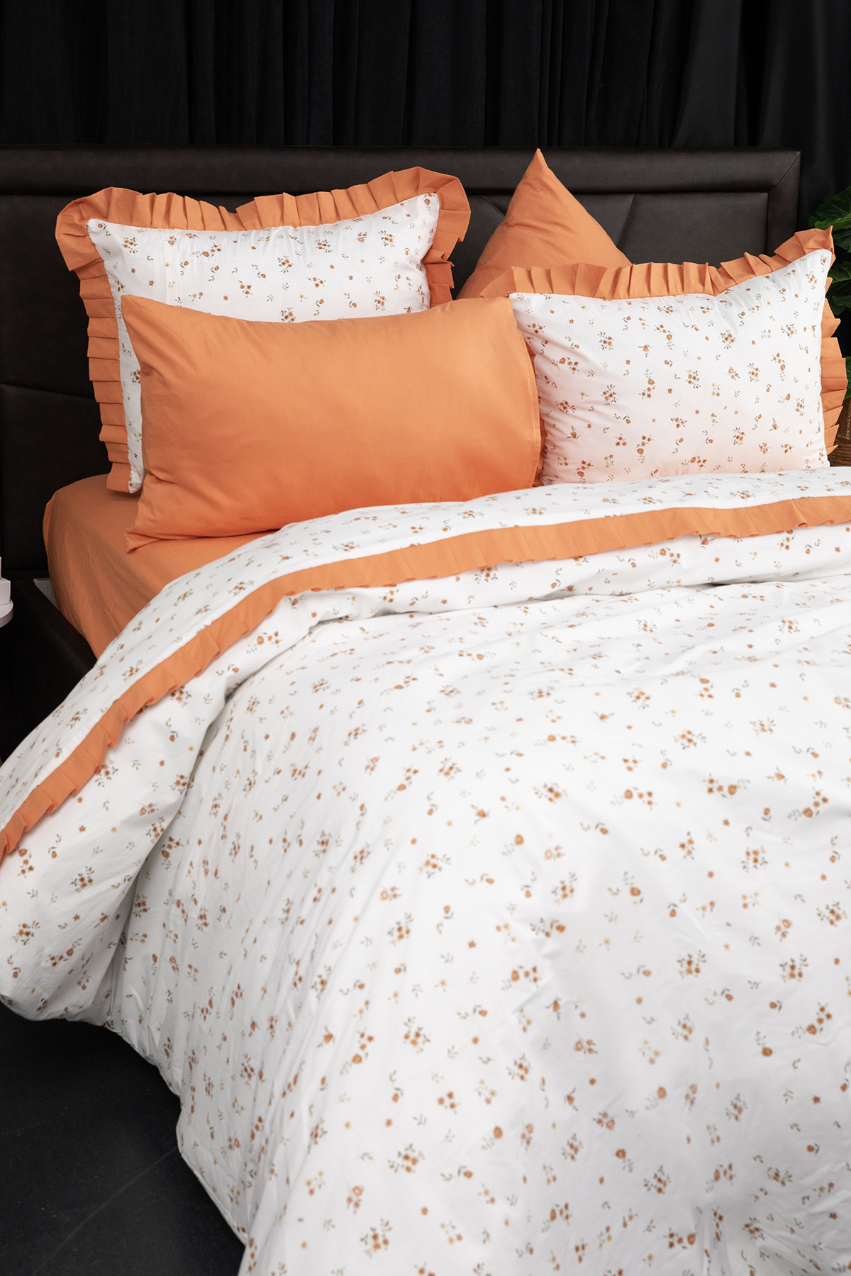 Floria Fırfırlı Çift Kişilik NevresimTakımı-Turun Floria Fırfırlı Çift Kişilik NevresimTakımı-Turun