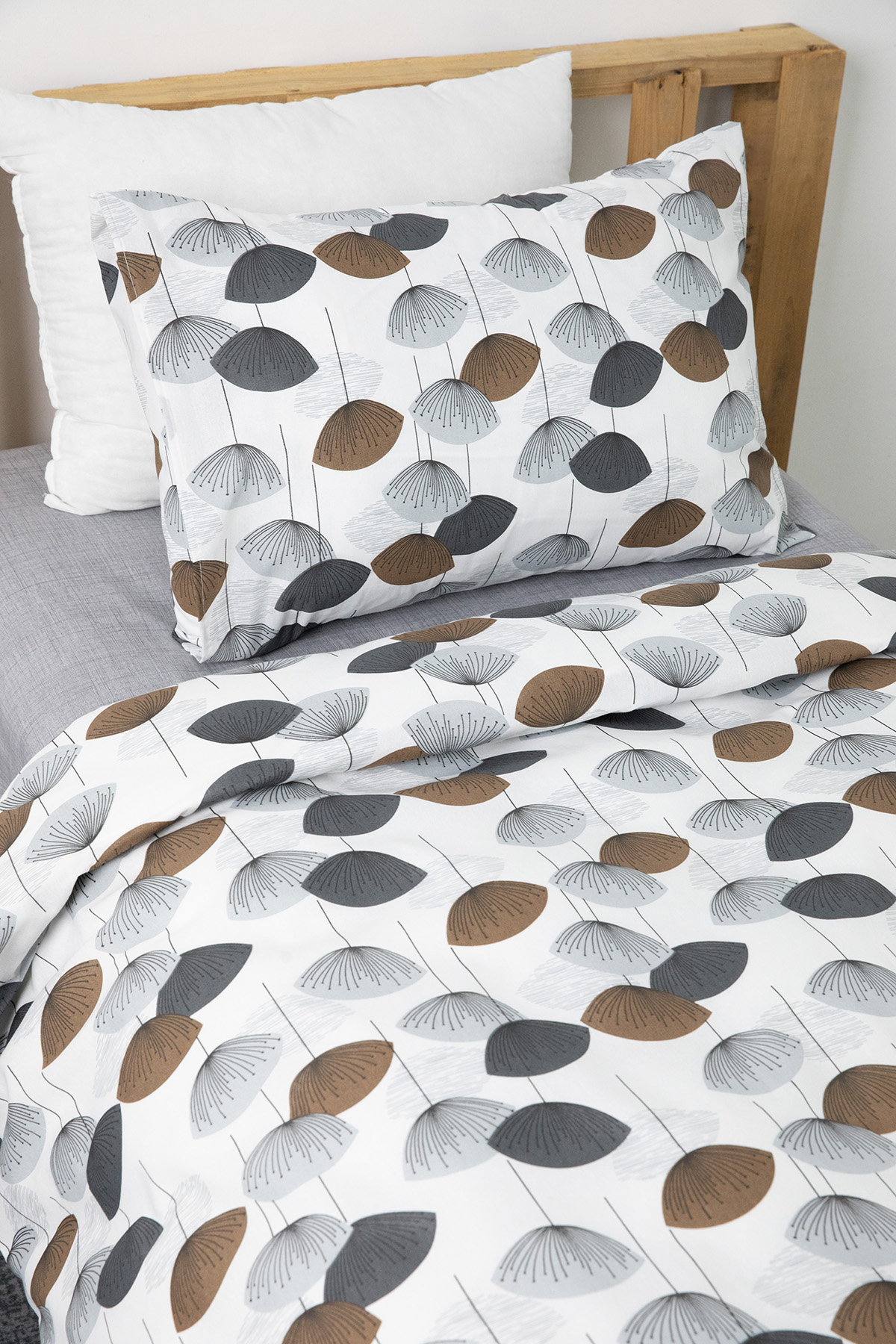 Forest Ranforce Tek Kişilik Nevresim Takımı - Antrasit Forest Ranforce Tek Kişilik Nevresim Takımı - Antrasit