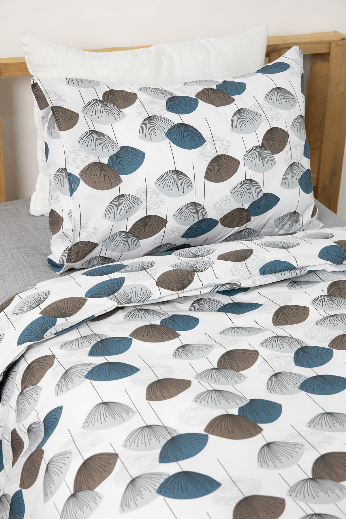 Forest Ranforce Tek K. Nevresim Takımı - İndigo Forest Ranforce Tek K. Nevresim Takımı - İndigo