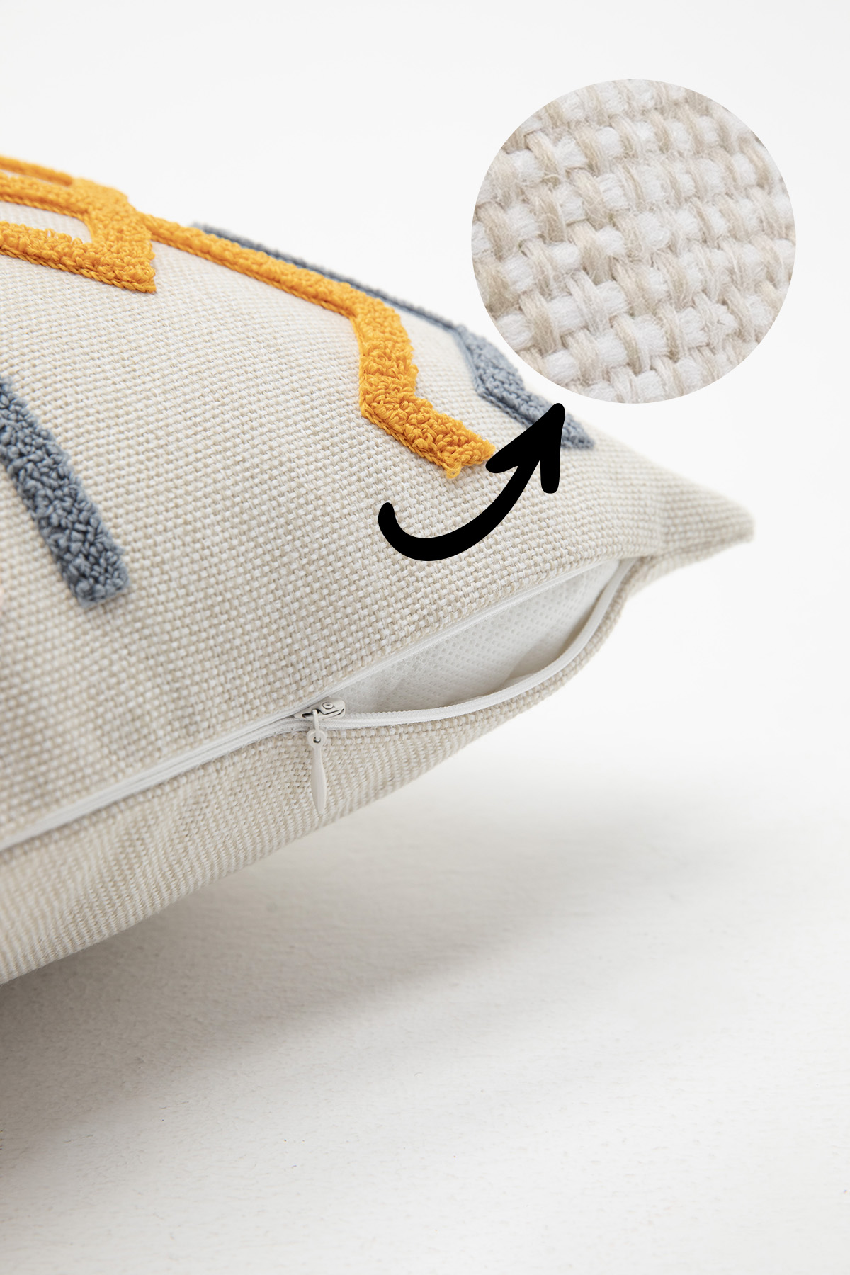 Geometrik Keten Punch Nakışlı 2'li Kırlent Kılıfı 42x42 - Turuncu Geometrik Keten Punch Nakışlı 2'li Kırlent Kılıfı 42x42 - Turuncu