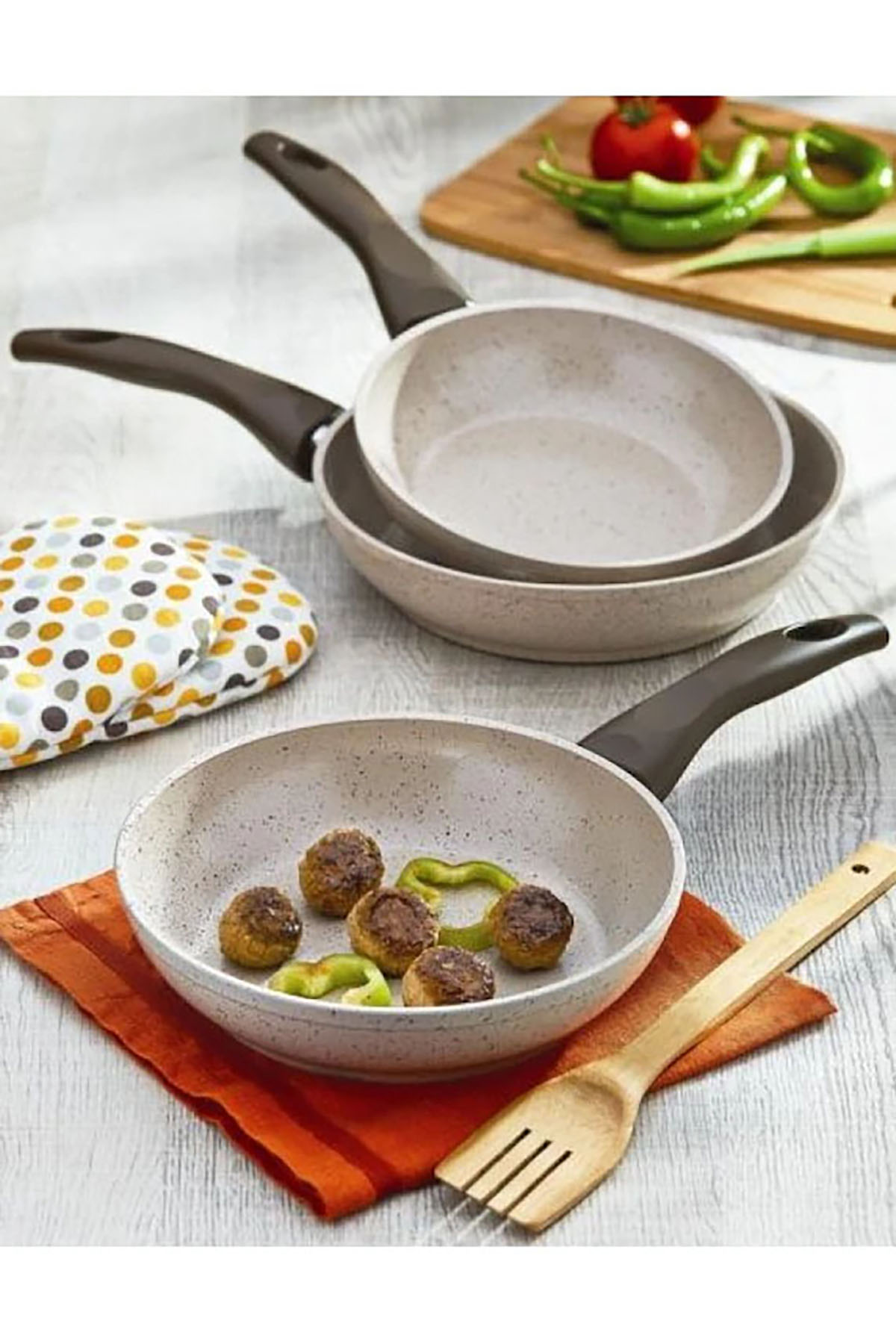 Gülsan Safran Granit 3 Parça Tava Set Gülsan Safran Granit 3 Parça Tava Set