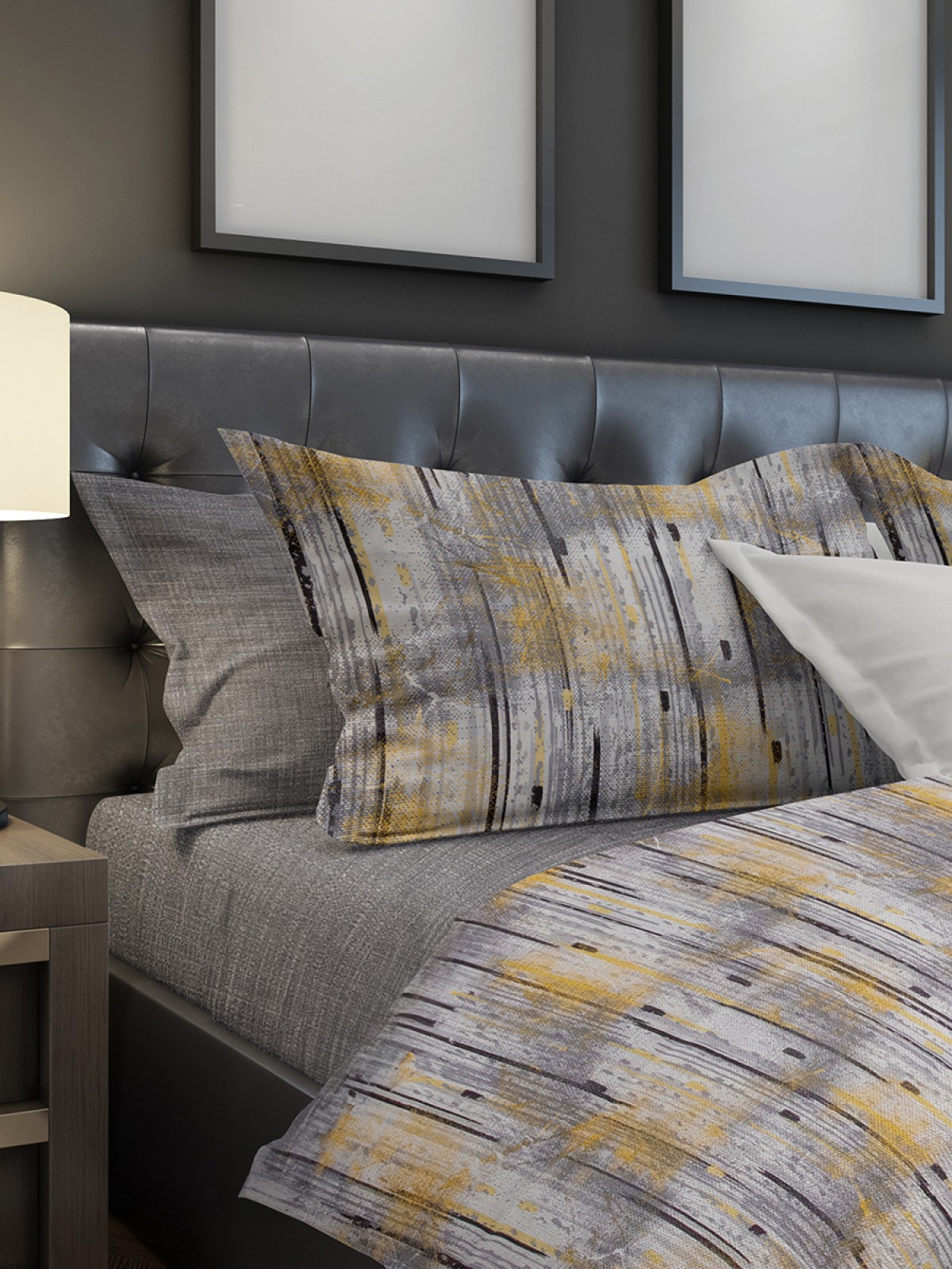 Harmony %100 Pamuk Lastikli Çarşaflı Çift Kişilik Nevresim Takımı - Sarı Harmony %100 Pamuk Lastikli Çarşaflı Çift Kişilik Nevresim Takımı - Sarı