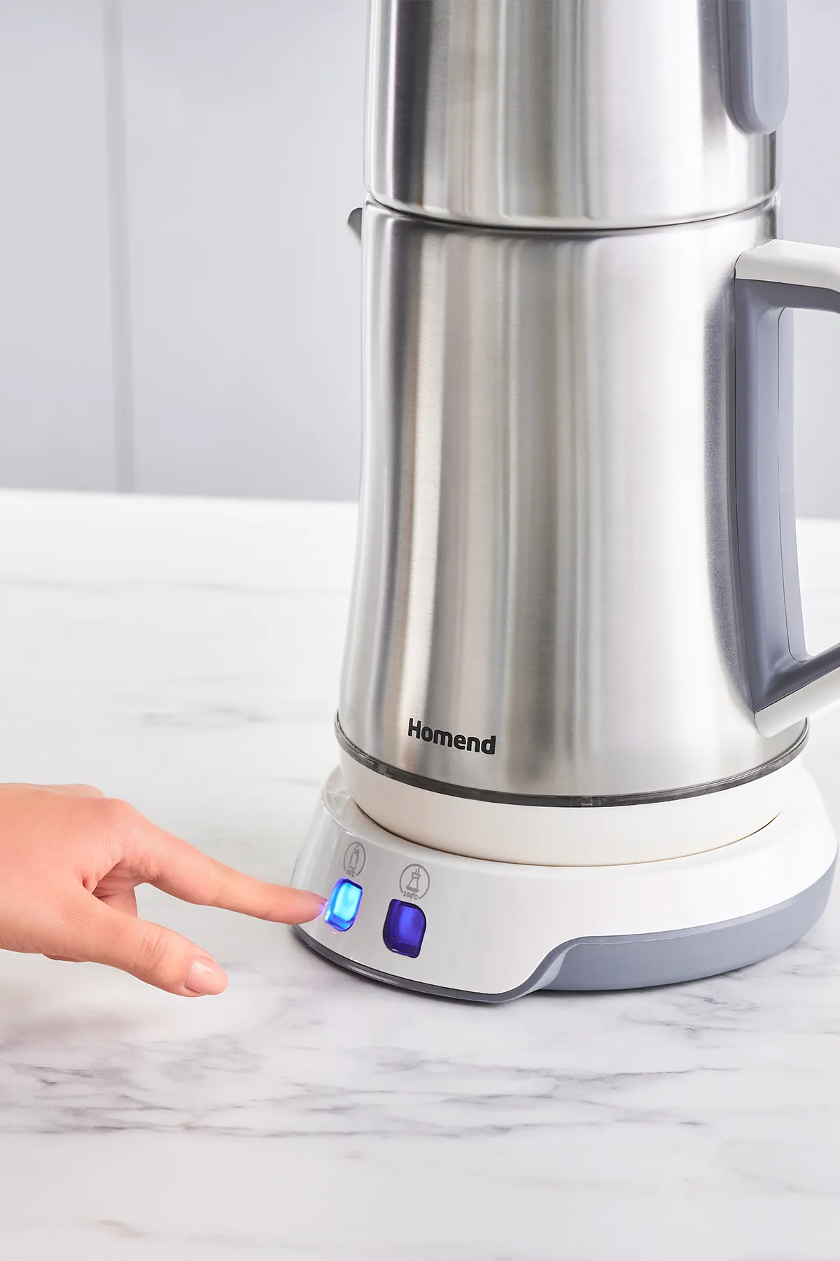 Homend Royaltea Elegant 1775H Konuşan Çay Makinesi - Inox Beyaz