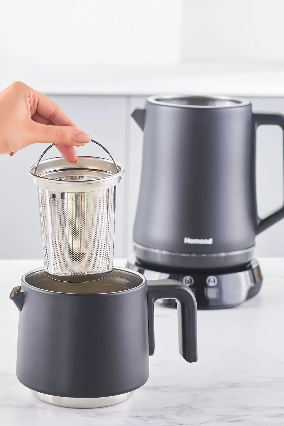 Homend Royaltea Elegant 1776H Çay Makinesi - Mat Siyah Homend Royaltea Elegant 1776H Çay Makinesi - Mat Siyah