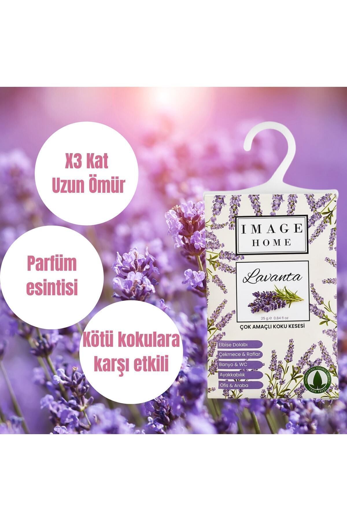 Image Home Dolap ve Çekmece Koku Kesesi 5Li- Lavander Image Home Dolap ve Çekmece Koku Kesesi 5Li- Lavander