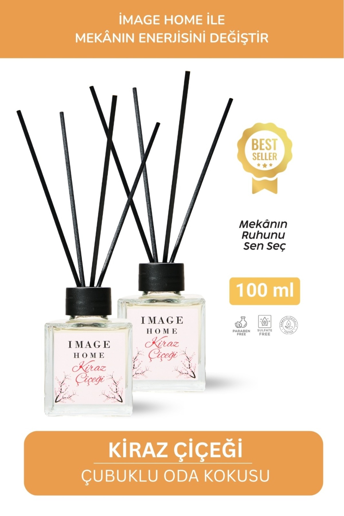 Image Home Kiraz Çiçeği Bambu Koku 2li 100 ML Image Home Kiraz Çiçeği Bambu Koku 2li 100 ML