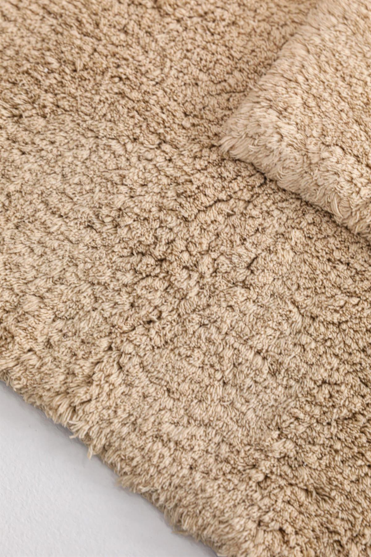 İva Home Tufting %100 Organik Pamuk 2li Banyo Paspas Takımı - Vizon