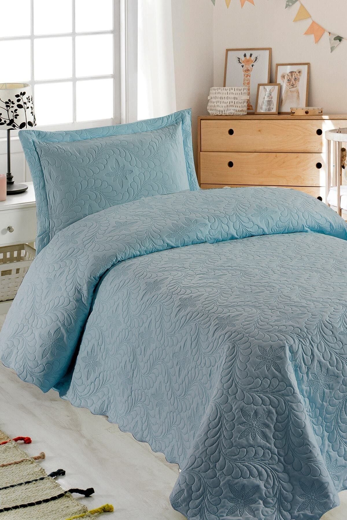 Ivy Mint Tek Kişilik Microfiber Kapitone Yatak Ört