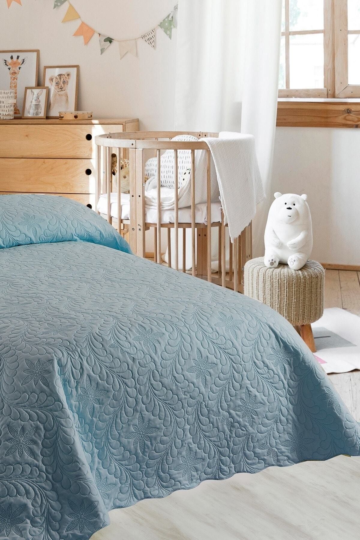 Ivy Mint Tek Kişilik Microfiber Kapitone Yatak Ört
