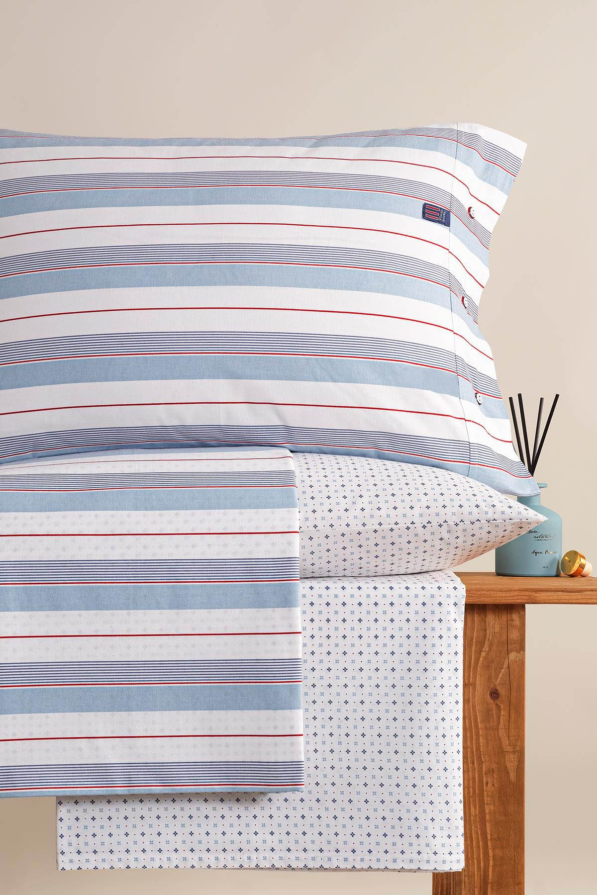 İyi Geceler Blue Marine Çift Kişilik Nevresimli Pike Takımı - Aura Mavi