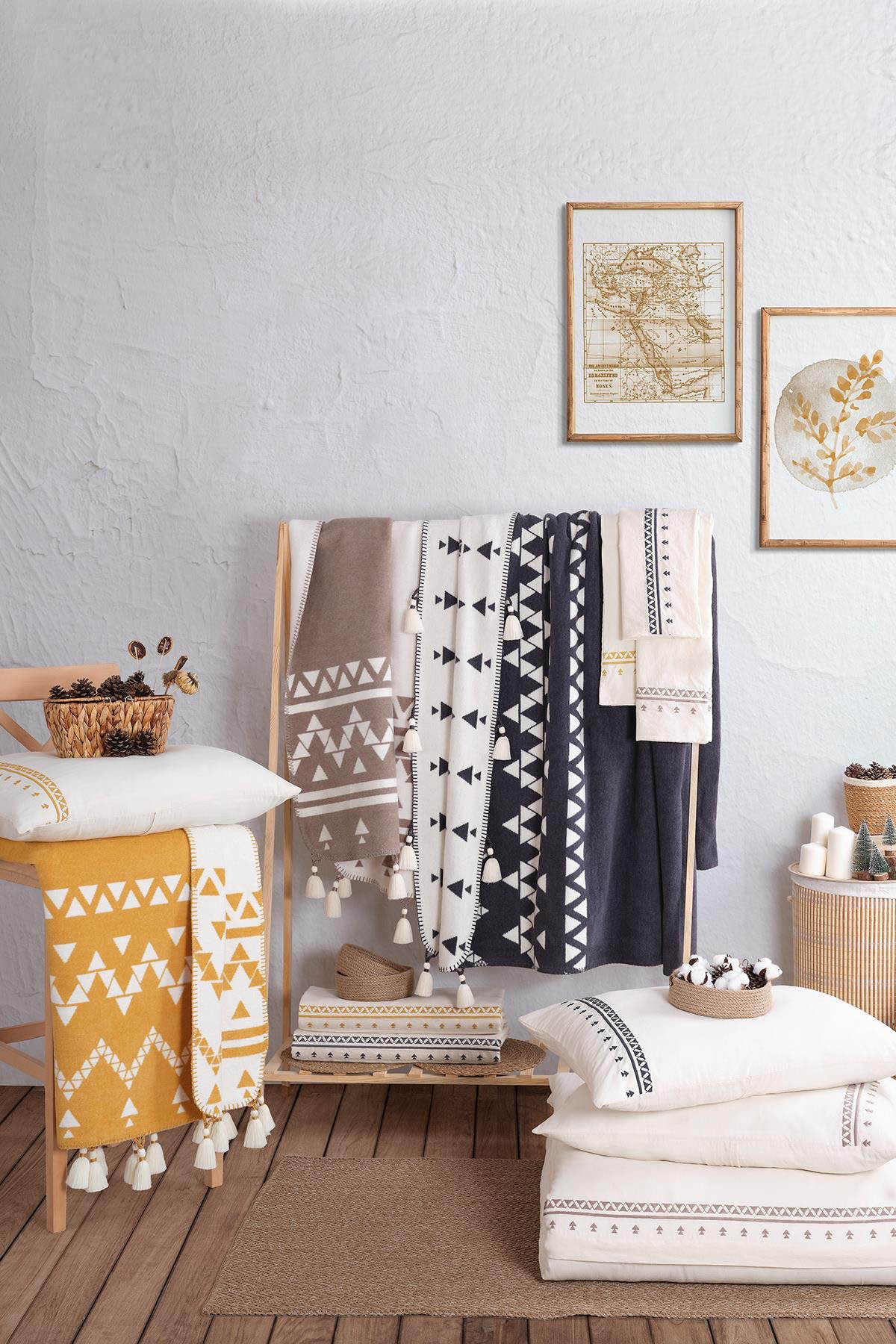 İyi Geceler Keops Battaniyeli Çift Kişilik Nevresim Takımı - Hardal