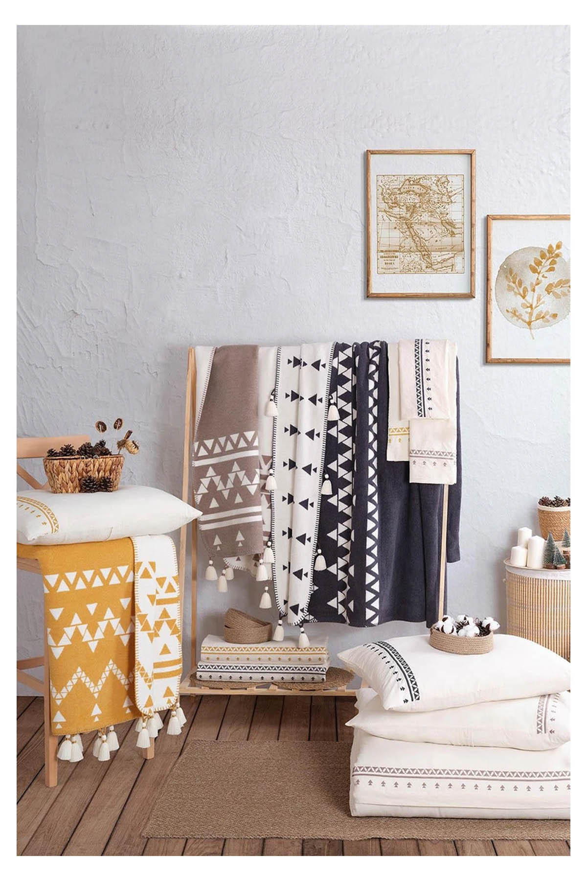 İyi Geceler Keops Battaniyeli Çift Kişilik Nevresim Takımı - Vizon