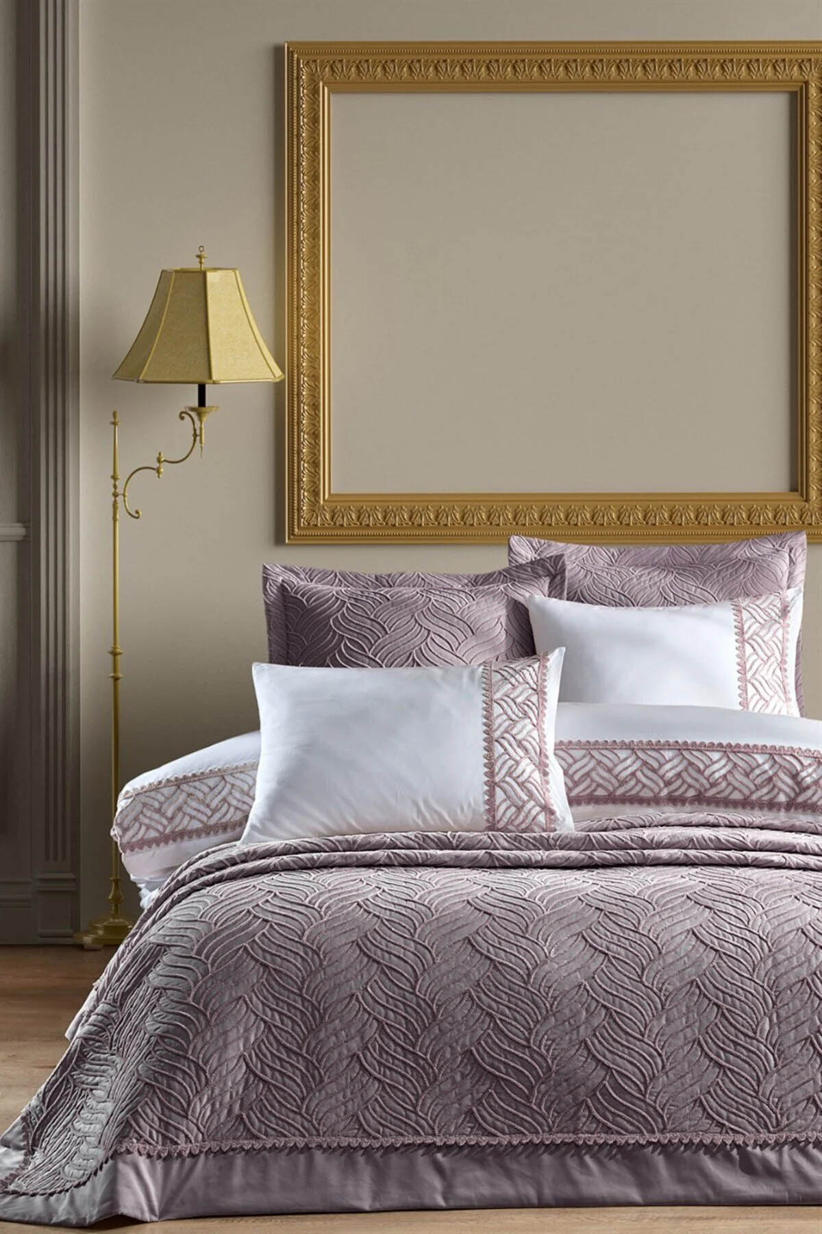 İyi Geceler Tallia Çift Kişilik Yatak Örtüsü Mürdüm - Mürdüm