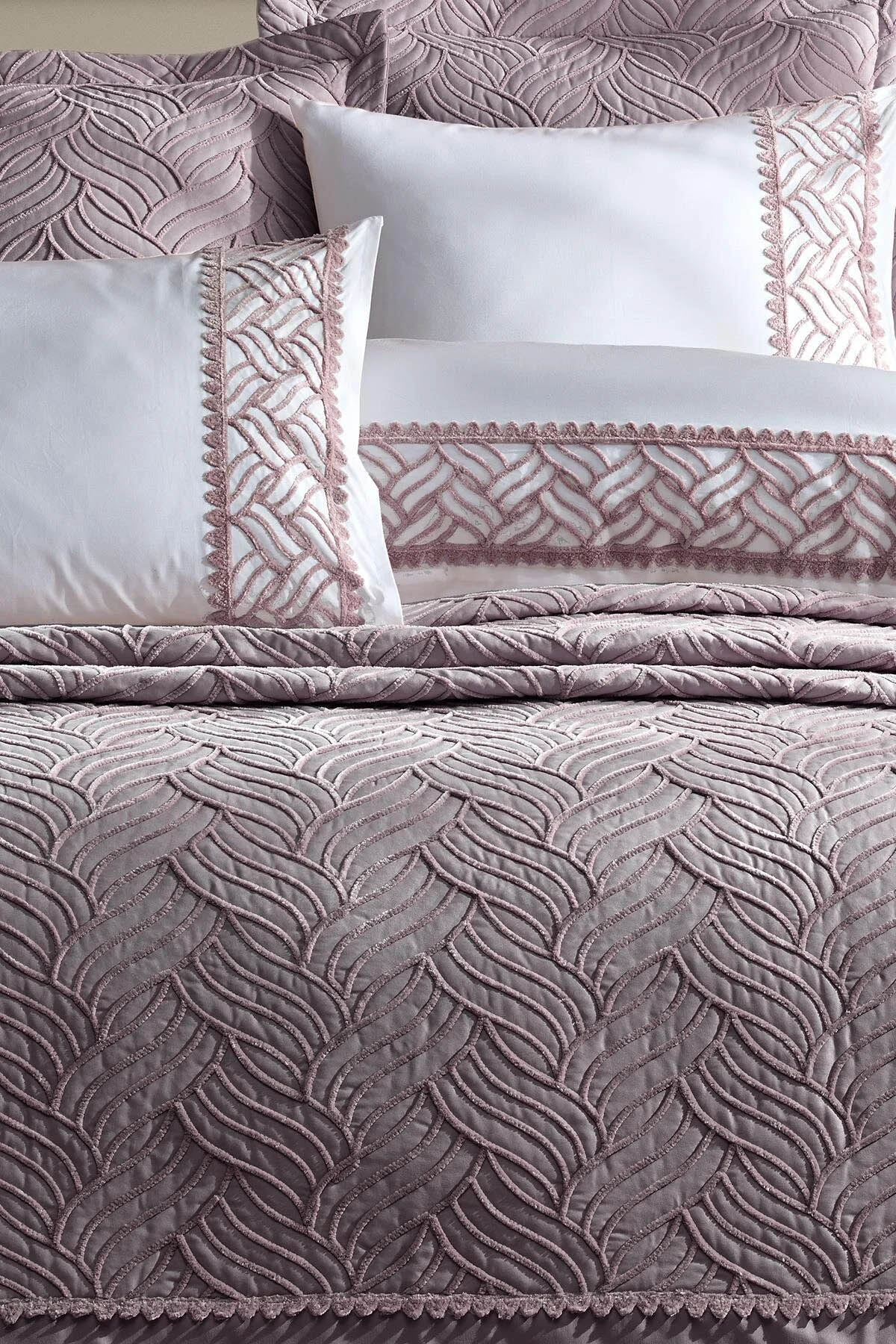 İyi Geceler Tallia Çift Kişilik Yatak Örtüsü Mürdüm - Mürdüm