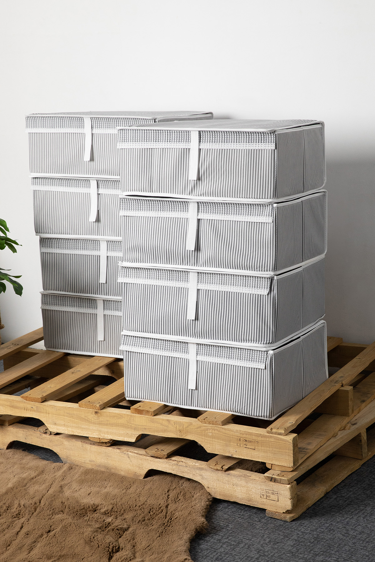 Kapaklı Baza 8li Hurç 50x40x19 - Gri Kapaklı Baza 8li Hurç 50x40x19 - Gri