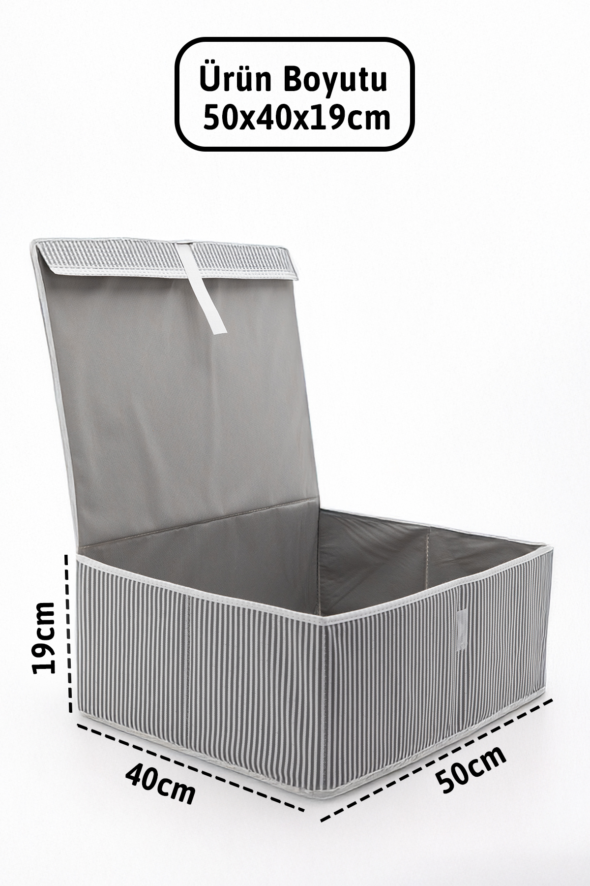 Kapaklı Baza 8li Hurç 50x40x19 - Gri Kapaklı Baza 8li Hurç 50x40x19 - Gri