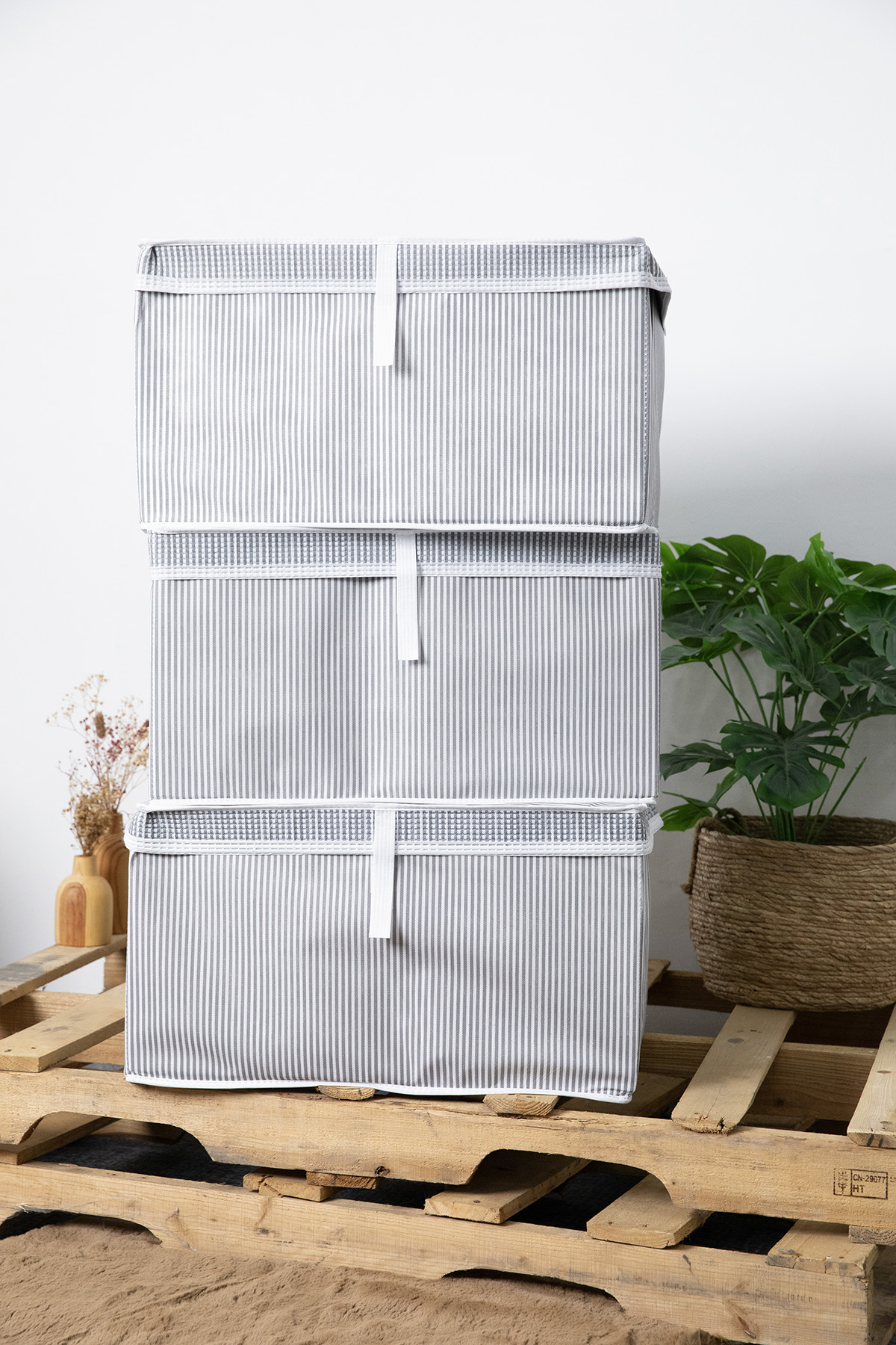 Kapaklı Mega 3lü Hurç 60x40x30 - Gri Kapaklı Mega 3lü Hurç 60x40x30 - Gri