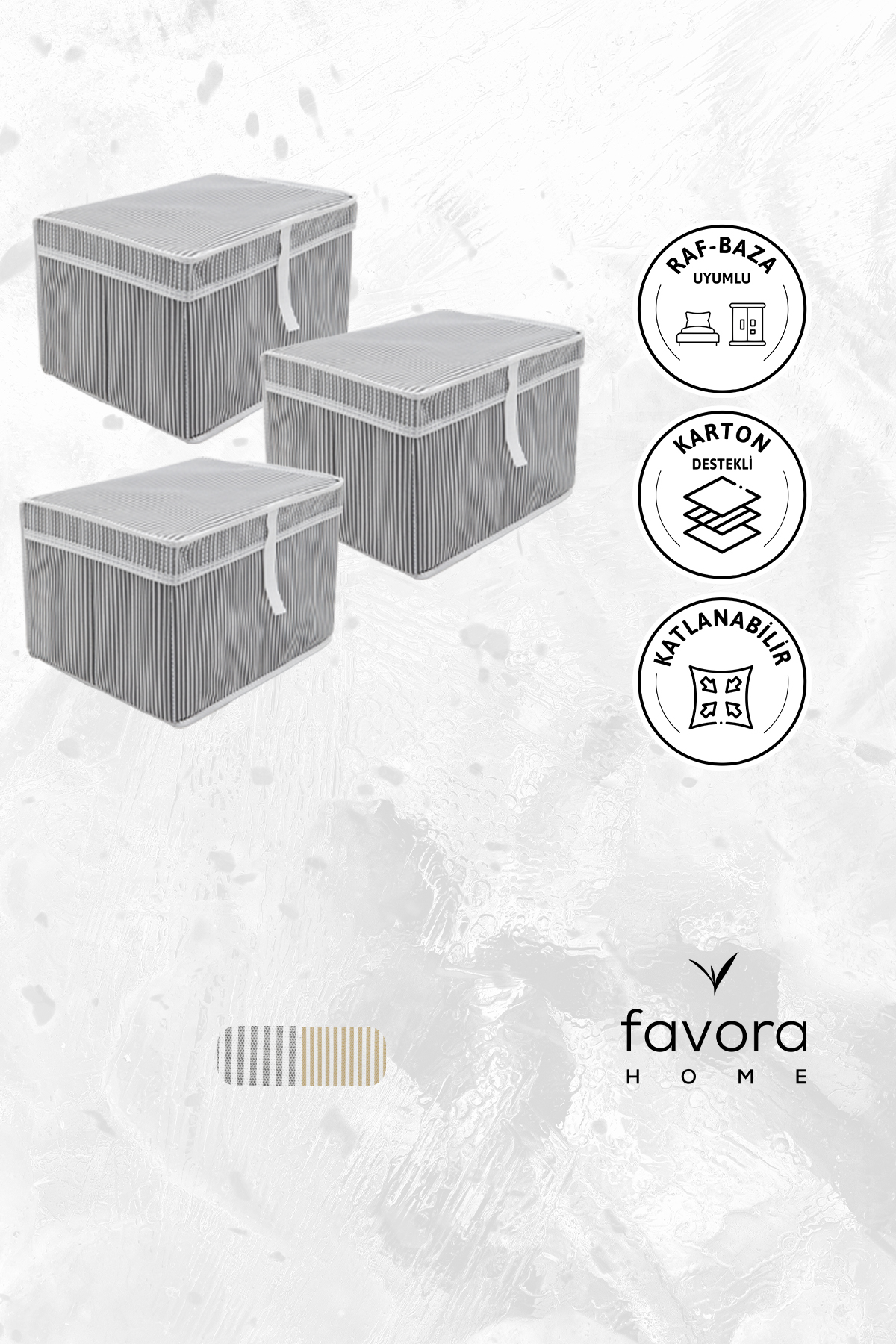 Kapaklı Mega 3lü Hurç 60x40x30 - Gri Kapaklı Mega 3lü Hurç 60x40x30 - Gri