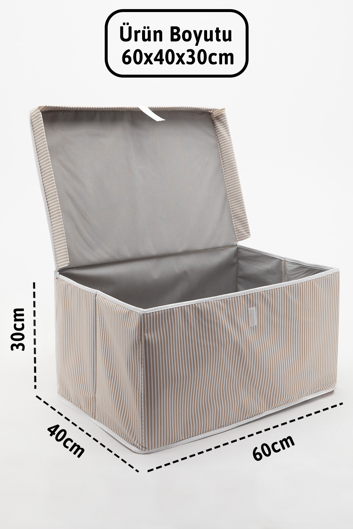 Kapaklı Mega 3lü Hurç 60x40x30 - Kahverengi Kapaklı Mega 3lü Hurç 60x40x30 - Kahverengi