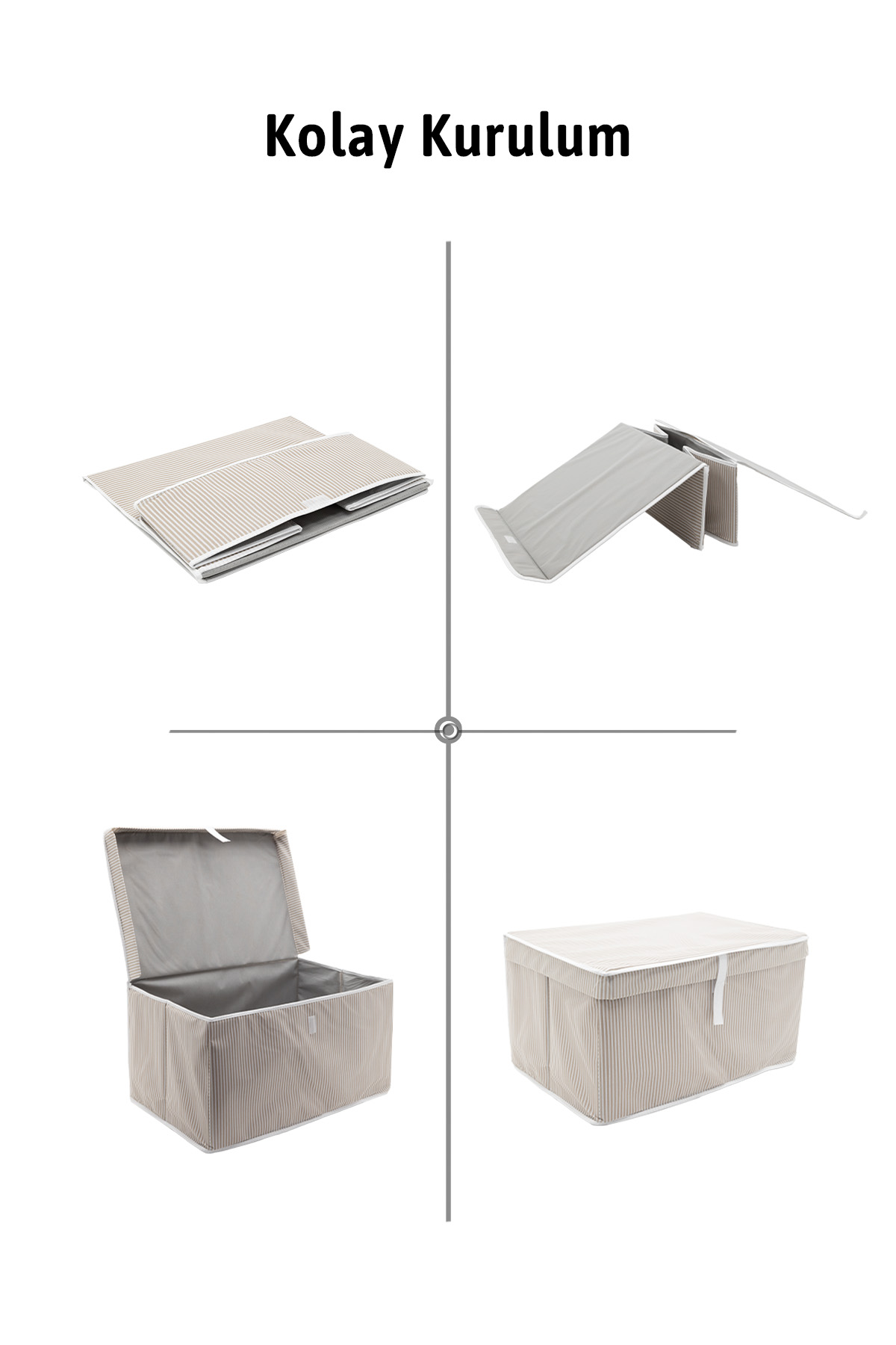 Kapaklı Mega 3lü Hurç 60x40x30 - Kahverengi Kapaklı Mega 3lü Hurç 60x40x30 - Kahverengi