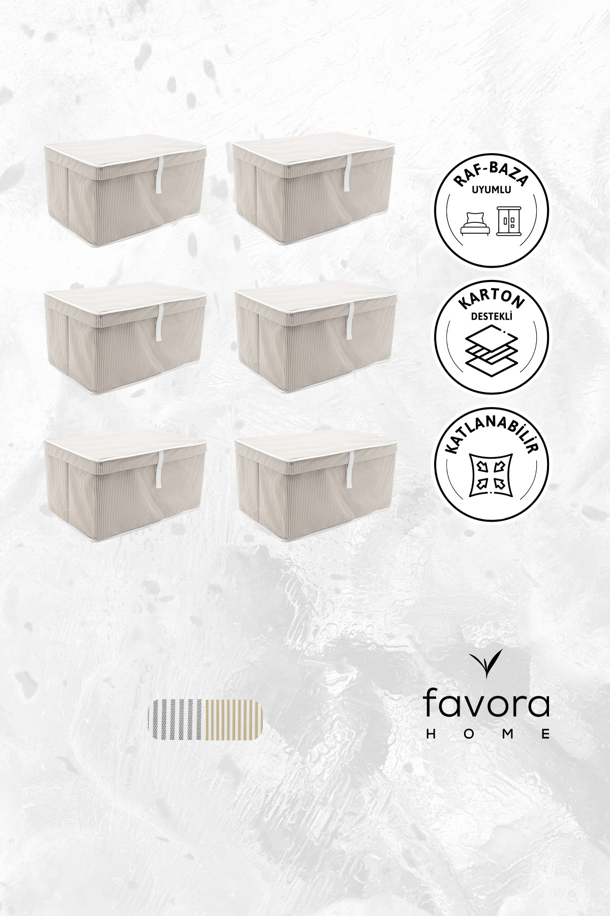 Kapaklı Mega 6'lı Hurç 60x40x30 - Kahverengi