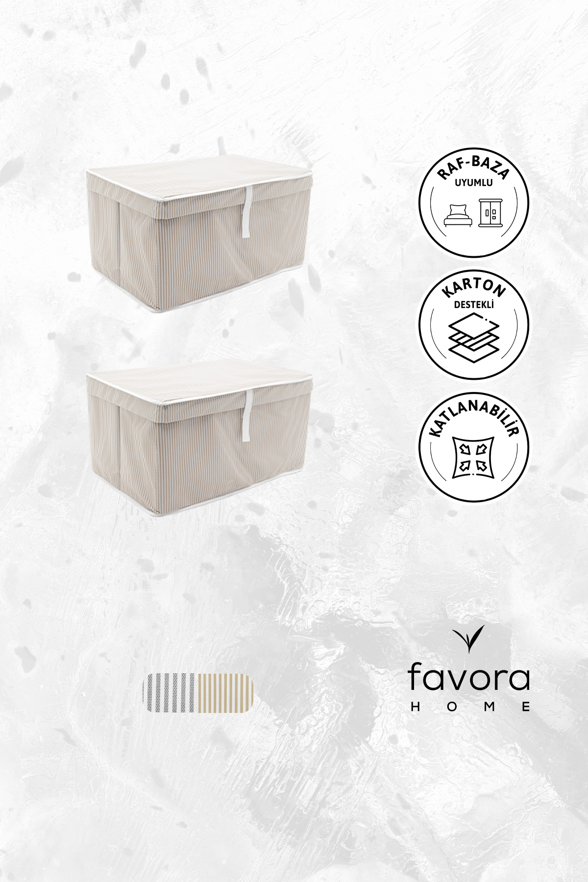 Kapaklı Mega Plus 2li Hurç 70x40x30 - Kahverengi