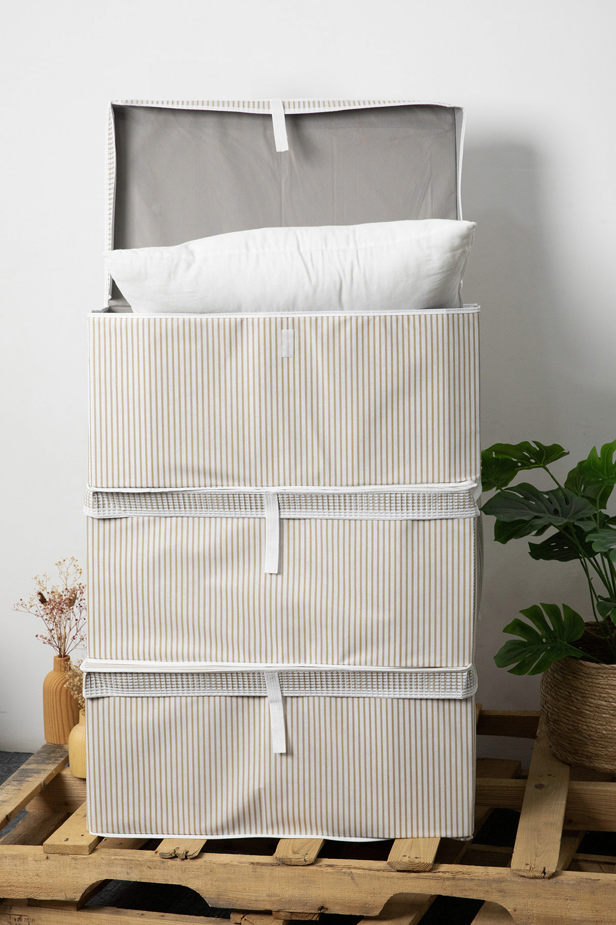 Kapaklı Mega Plus 3lü Hurç 70x40x30 - Kahverengi Kapaklı Mega Plus 3lü Hurç 70x40x30 - Kahverengi