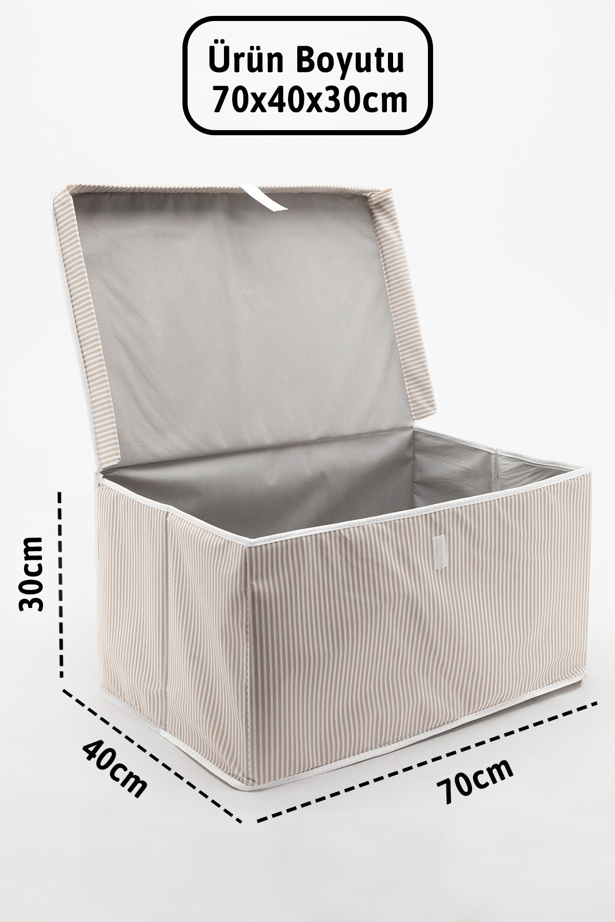 Kapaklı Mega Plus 3lü Hurç 70x40x30 - Kahverengi Kapaklı Mega Plus 3lü Hurç 70x40x30 - Kahverengi