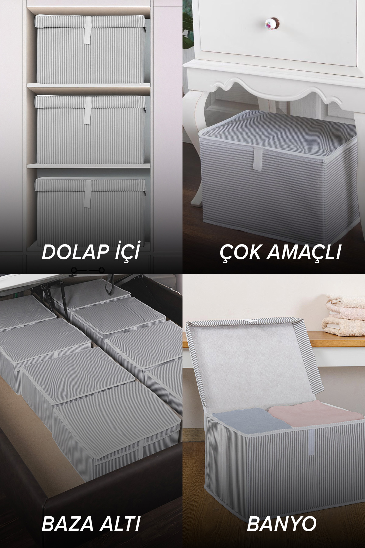 Kapaklı Mega Plus 3lü Hurç 70x40x30 - Kahverengi Kapaklı Mega Plus 3lü Hurç 70x40x30 - Kahverengi