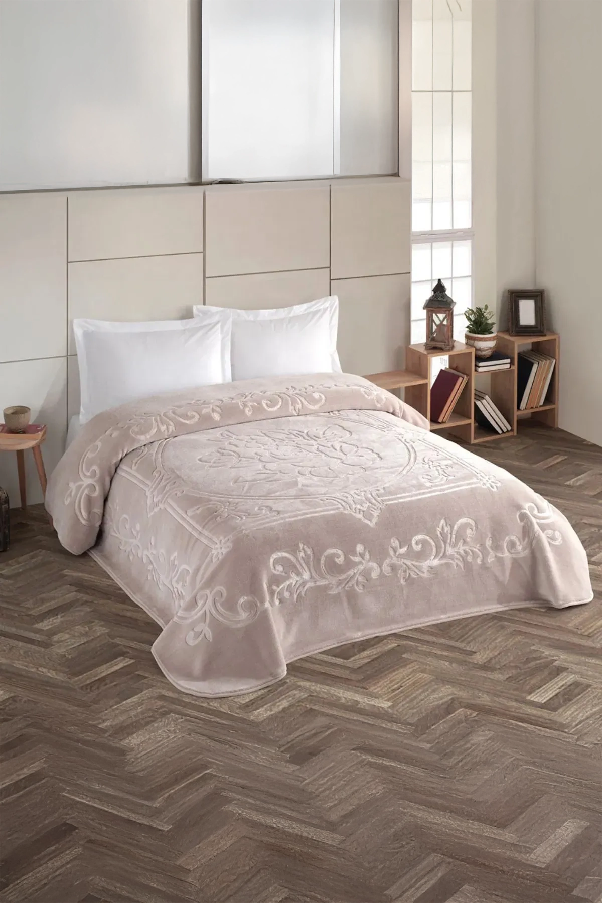 Kristal Blankent Çift Kişilik Battaniye 220x240- Cappuccino Kristal Blankent Çift Kişilik Battaniye 220x240- Cappuccino