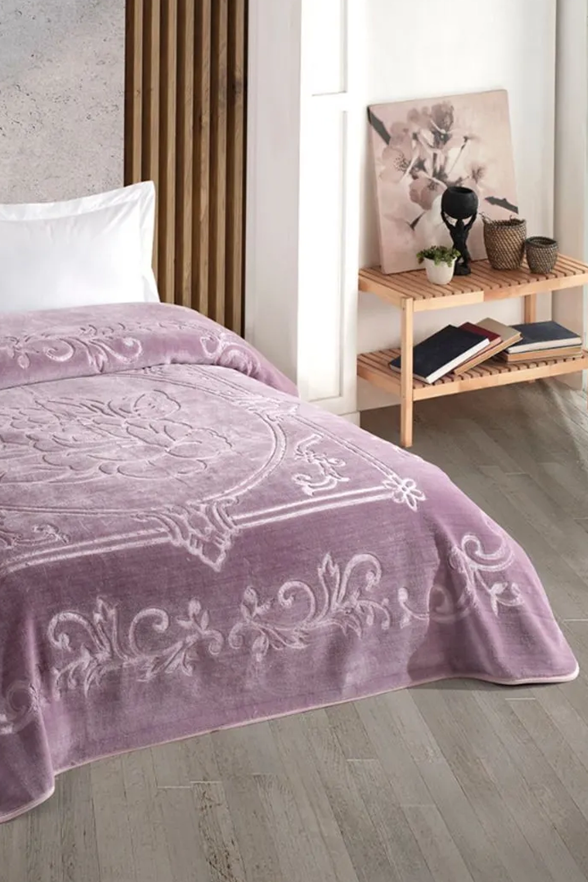 Kristal Blankent Çift Kişilik Battaniye 220x240 - Lila Kristal Blankent Çift Kişilik Battaniye 220x240 - Lila