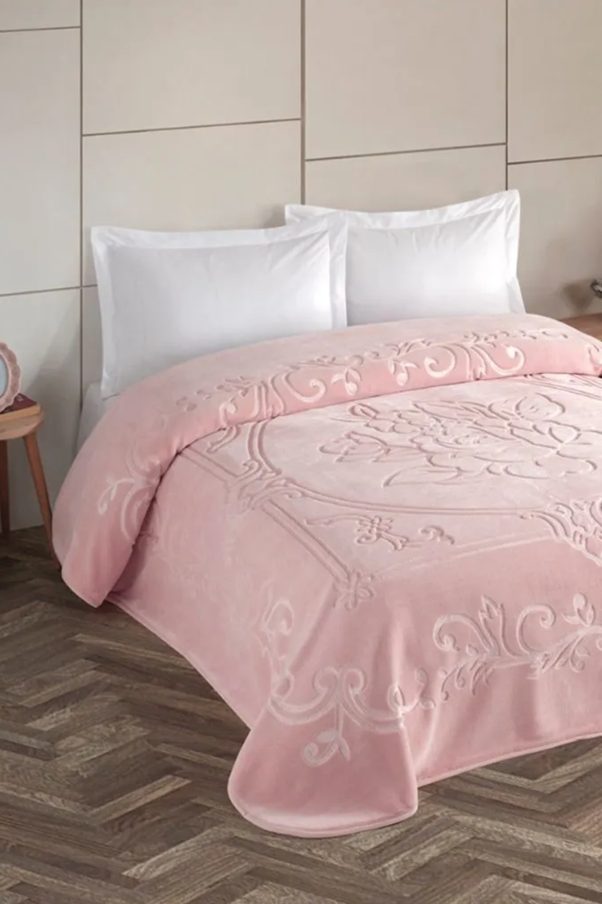 Kristal Blankent Çift Kişilik Battaniye 220x240 - Pudra Kristal Blankent Çift Kişilik Battaniye 220x240 - Pudra