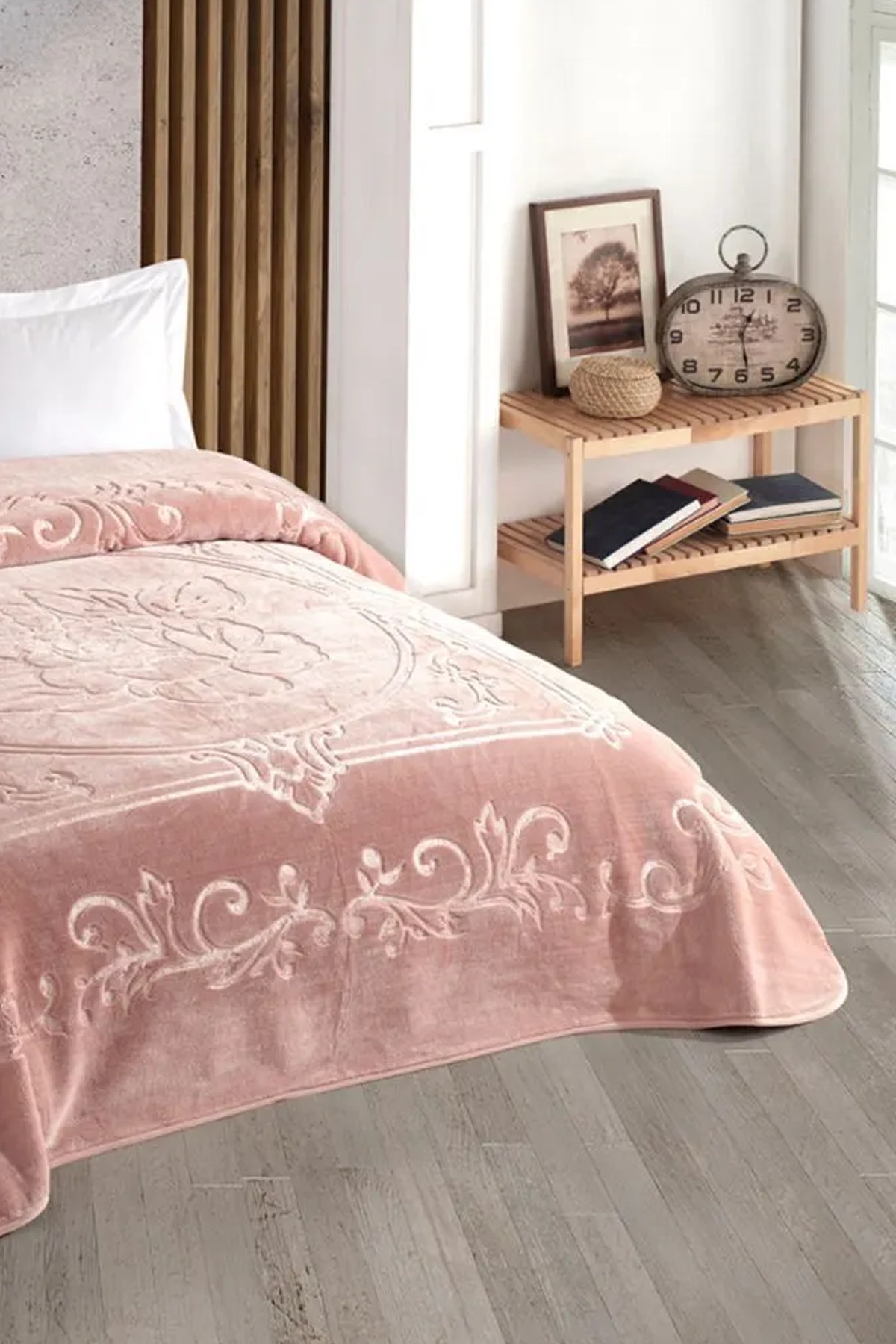 Kristal Blankent Çift Kişilik Battaniye 220x240 - Sütlü Kahve