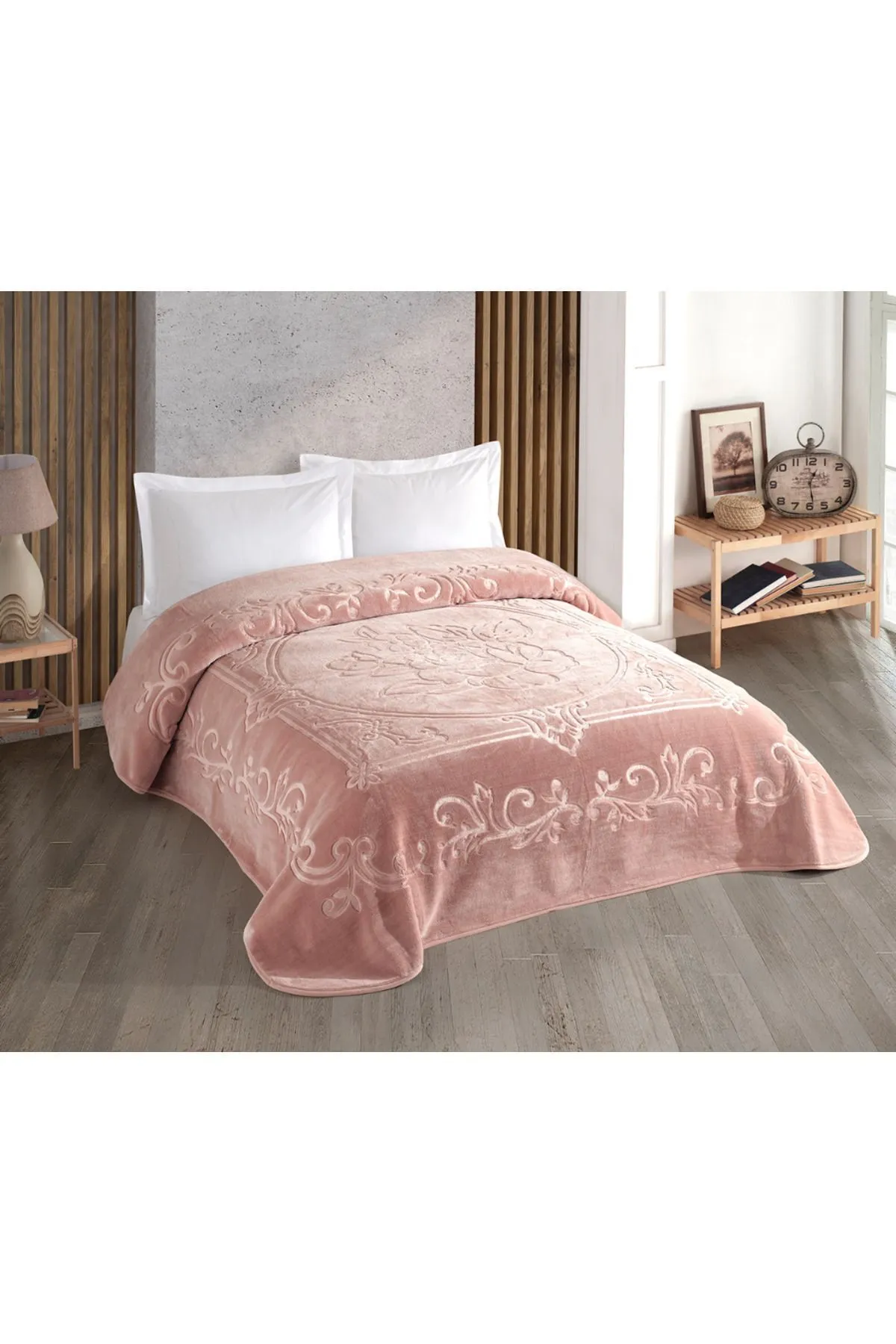 Kristal Blankent Çift Kişilik Battaniye 220x240 - Sütlü Kahve Kristal Blankent Çift Kişilik Battaniye 220x240 - Sütlü Kahve